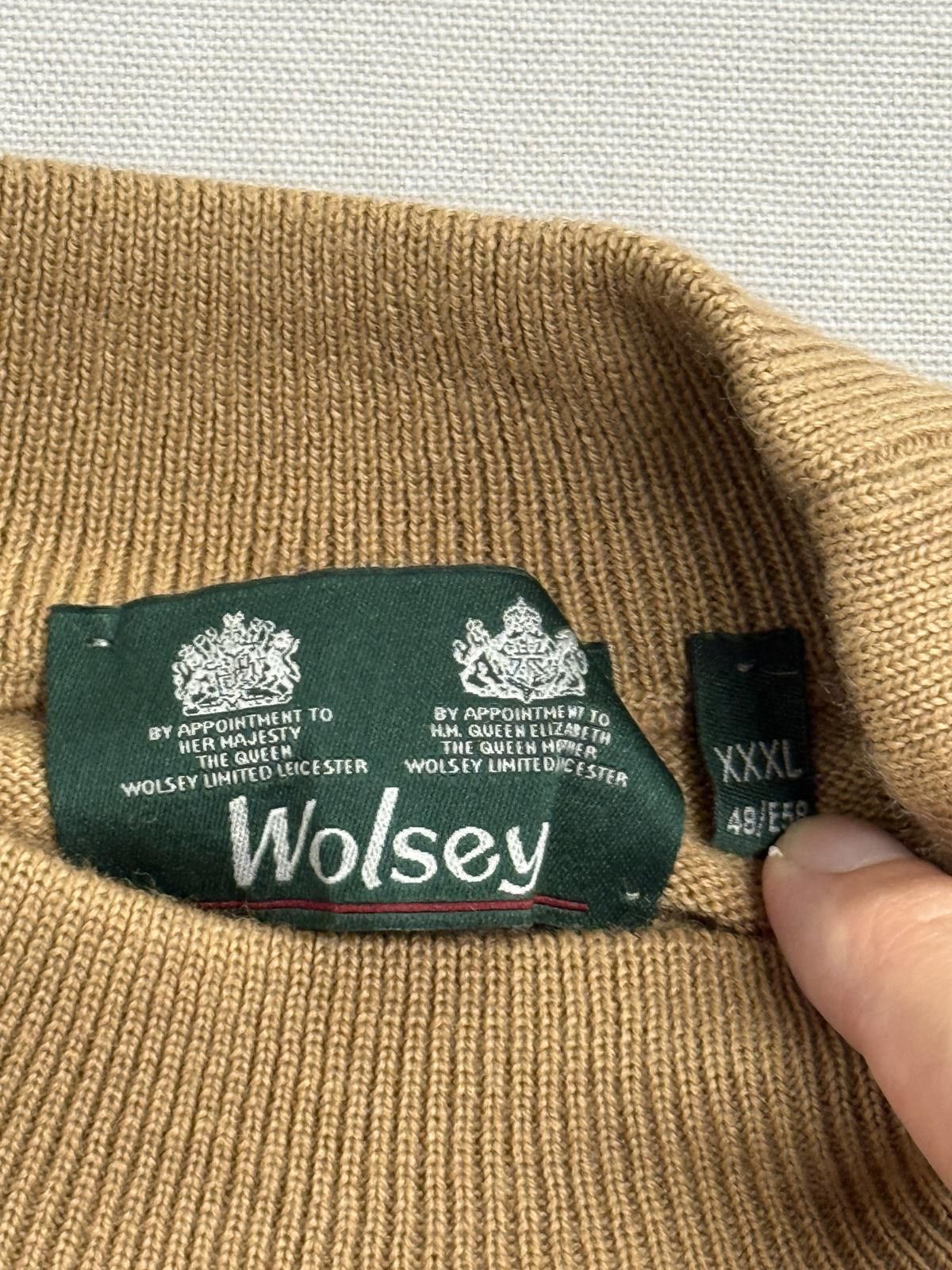 Wolsey Beige Tan Sweater Wolsey Limited Leicester Merino Wool XXXL Size US XXL / EU 58 / 5 - 2 Thumbnail
