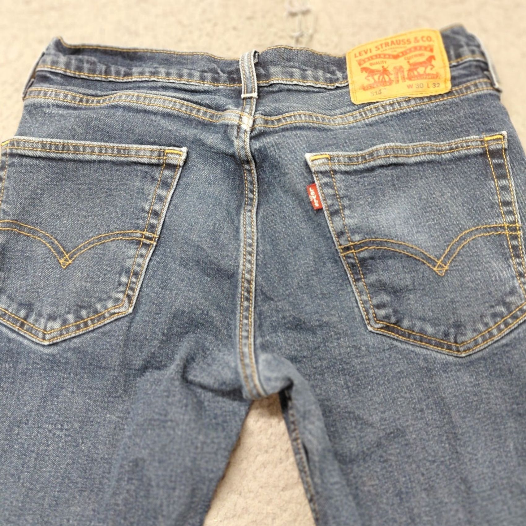 Levi's Levi's 514 Premium Straight Jeans Men's 30x32 Blue Denim Stretch Preppy Shirt Trousers? Size US 30 / EU 46 - 3 Thumbnail