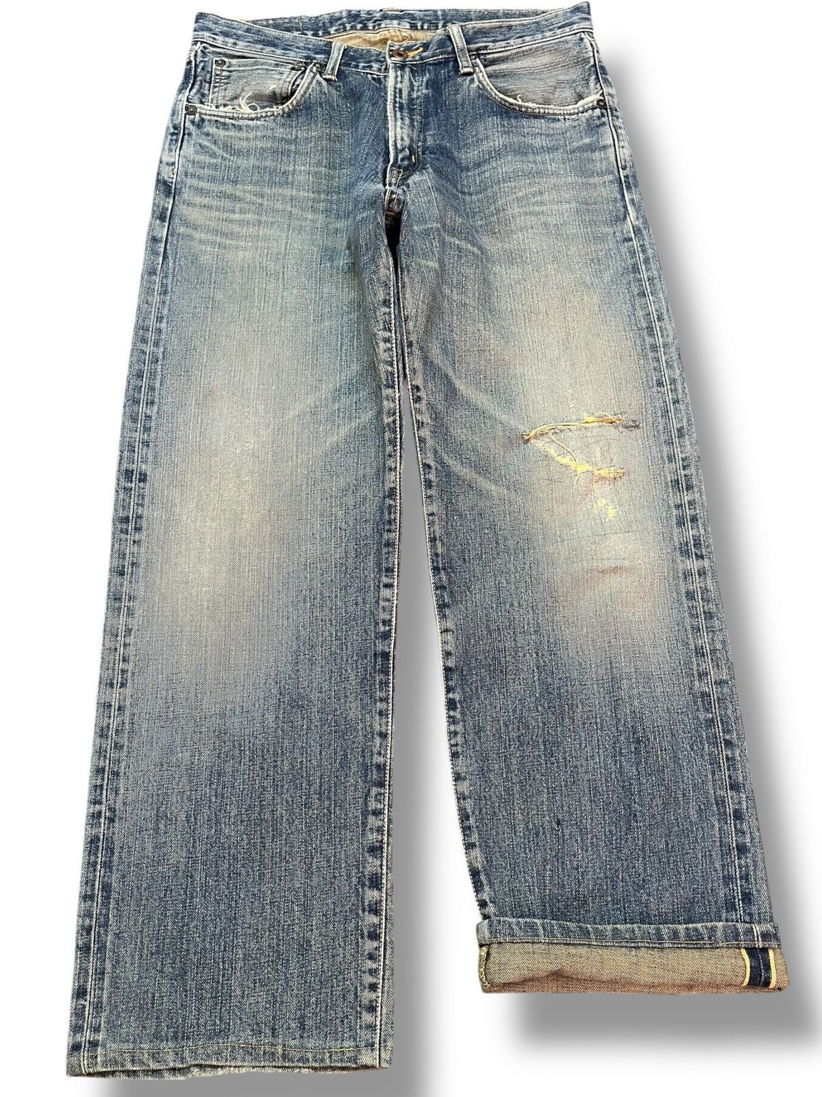 Edwin Vintage Edwin 505X Selvedge Distressed Denim Size US 32 / EU 48 - 1 Thumbnail