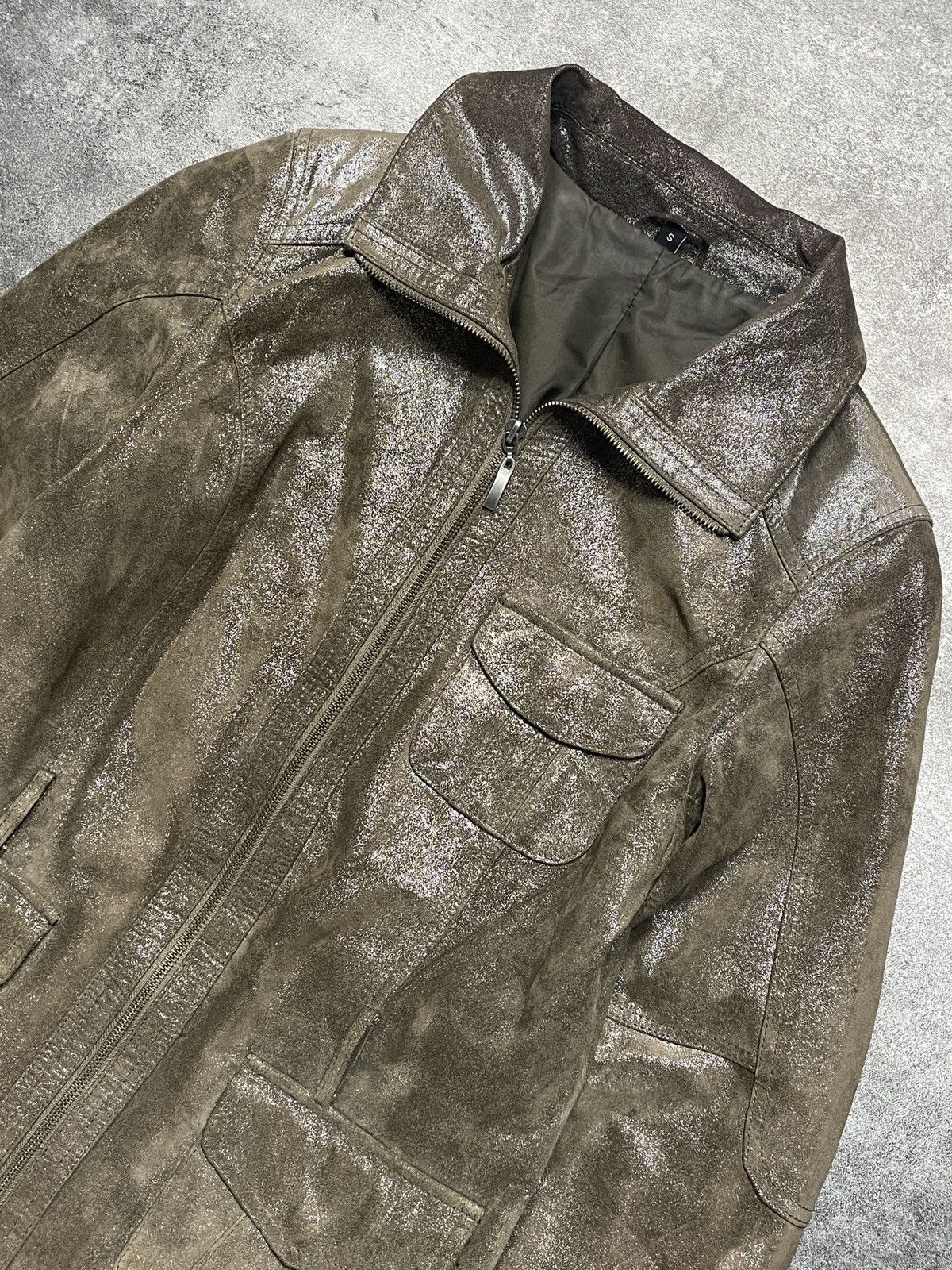 Vintage 🔥Offers🔥Vintage Y2K Real Leather Jacket Rare Streetwear Size S / US 4 / IT 40 - 2 Thumbnail
