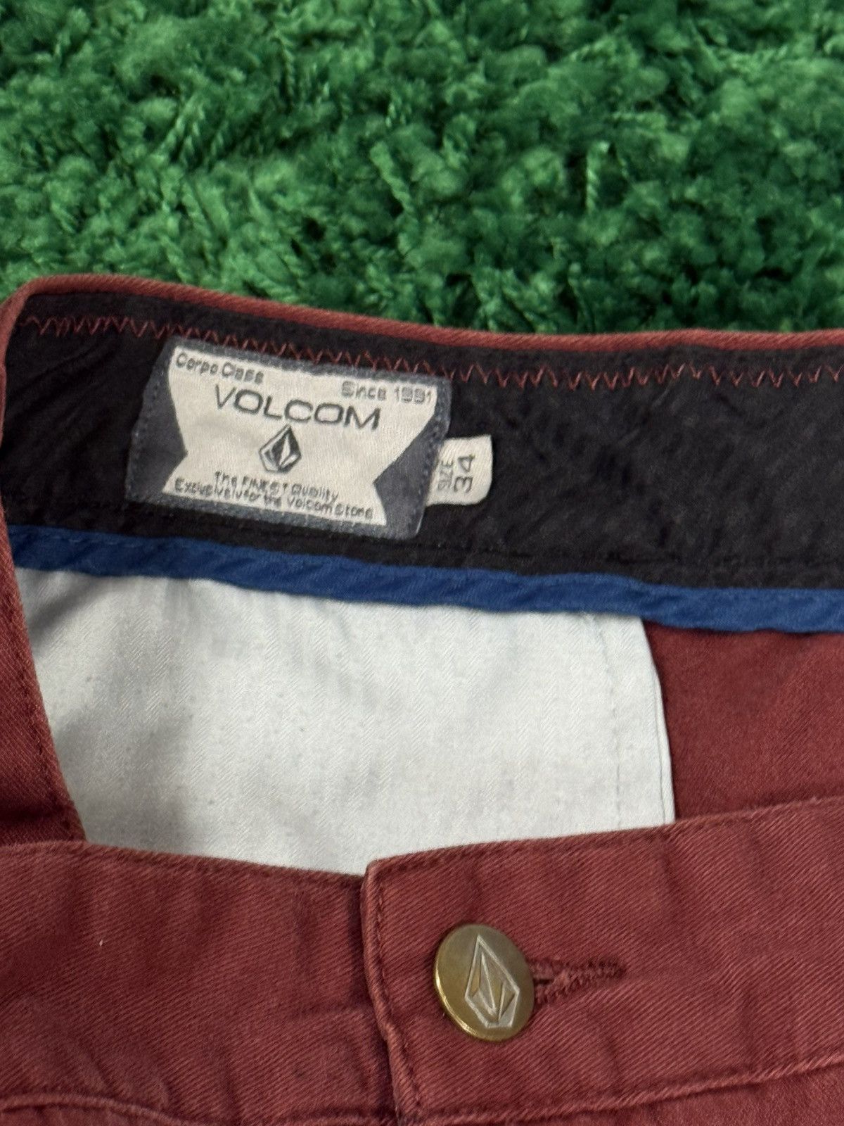 Volcom Volcom Burgundy Lightweight Chino Work Pants Sz. 34 Skate Size US 34 / EU 50 - 4 Thumbnail