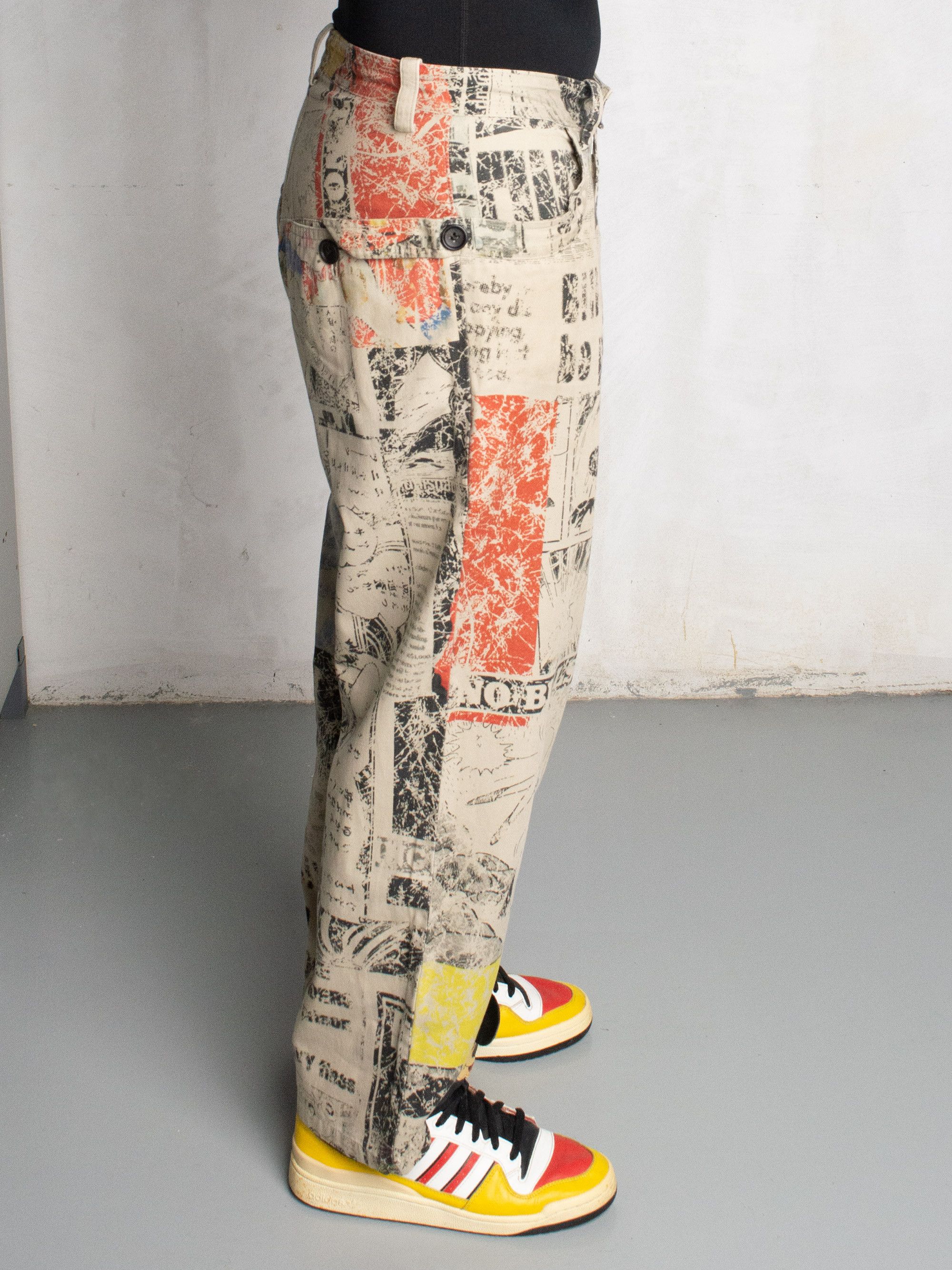 Yohji Yamamoto Y's - S/S 2013 - manga print pants - size 3 Size 33" - 4 Thumbnail