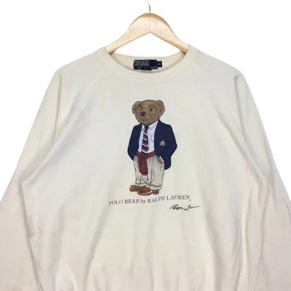 Polo Ralph Lauren Vtg POLO BEAR Ralph Lauren Crewneck Sweatshirt Pullover Size US M / EU 48-50 / 2 - 2 Thumbnail