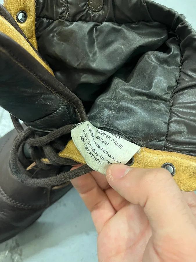 Moncler Moncler Lace-Up Brown Leather Puffer Boots Size US 10 / EU 43 - 7 Thumbnail
