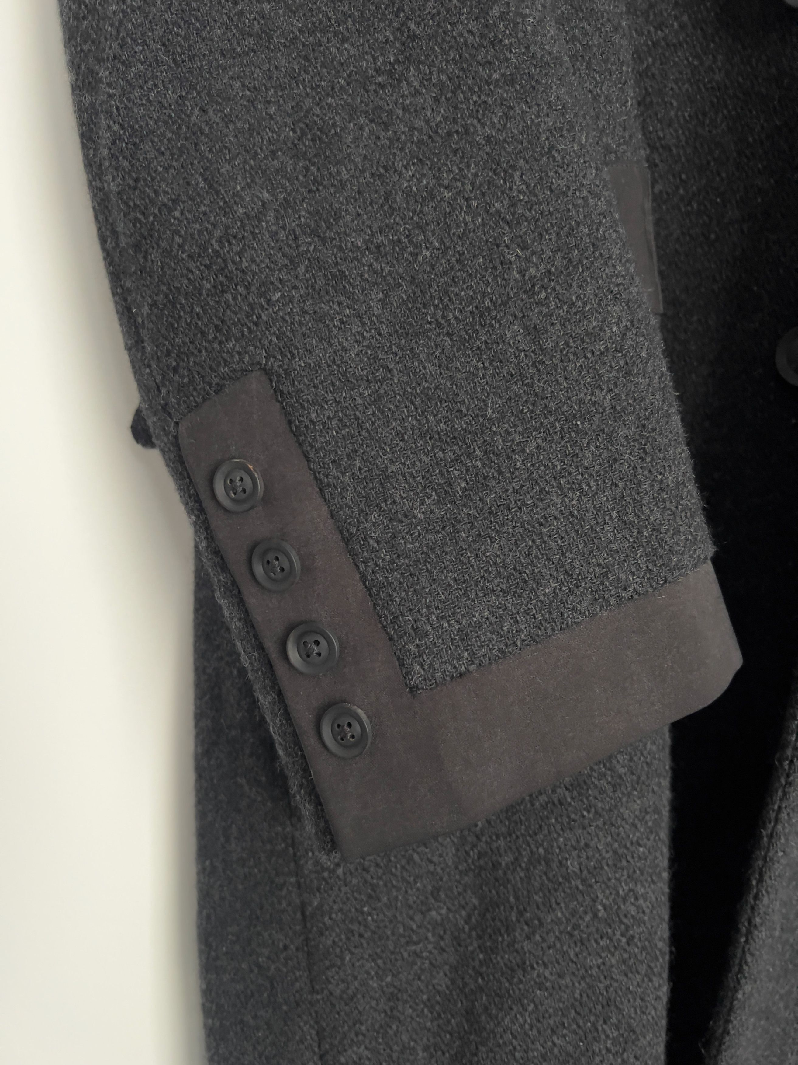 Yohji Yamamoto Yohji Yamamoto Pour Homme Dobby Tweed Peak Lapel Long Coat Size US L / EU 52-54 / 3 - 4 Thumbnail
