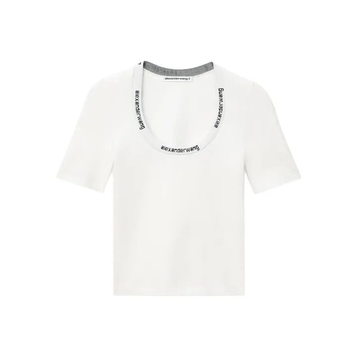 Alexander Wang SS22 Logo Knit Short Sleeve T-Shirt 0079
