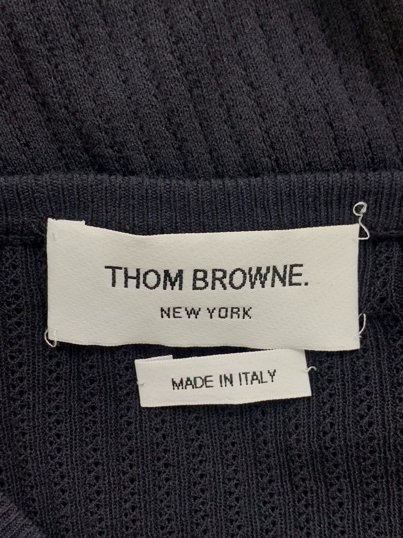 Thom Browne Thom Browne Black and blue striped knit sweater Size XS / US 0-2 / IT 36-38 - 4 Thumbnail
