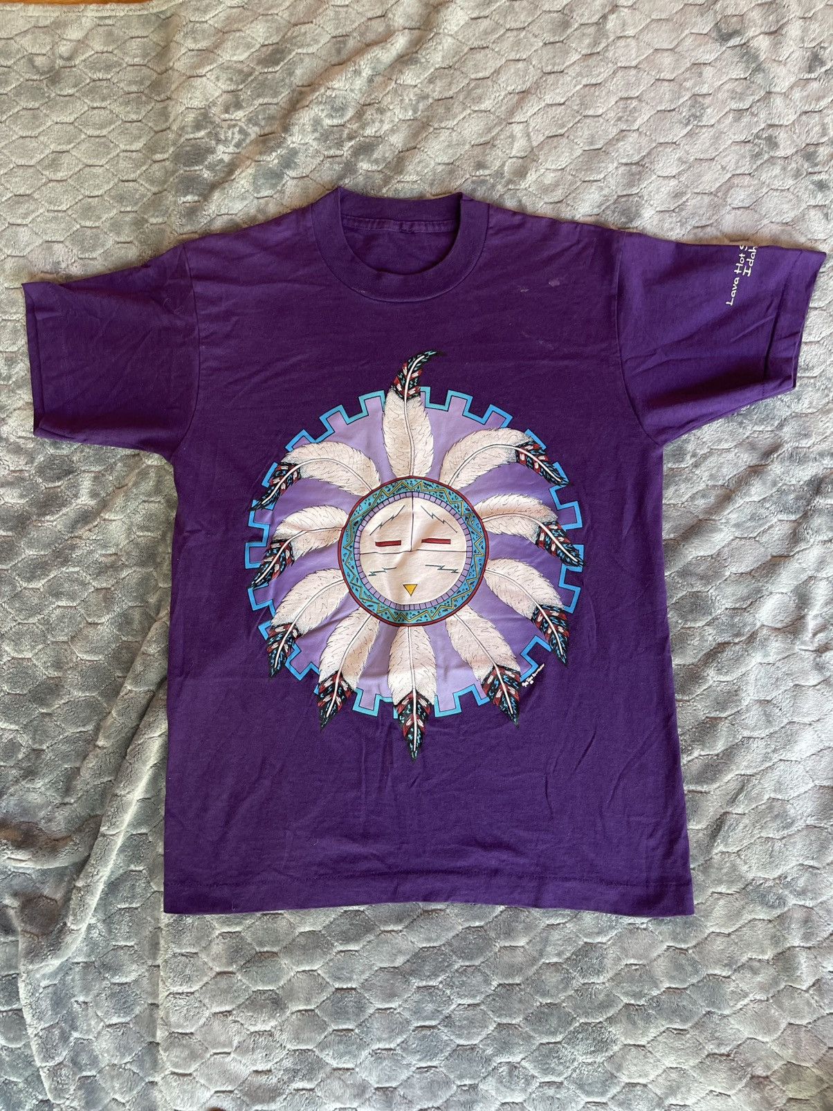 Purple × Vintage 90’s Vintage Lava Hot Springs Idaho T-Shirt Purple Size US S / EU 44-46 / 1 - 1 Thumbnail