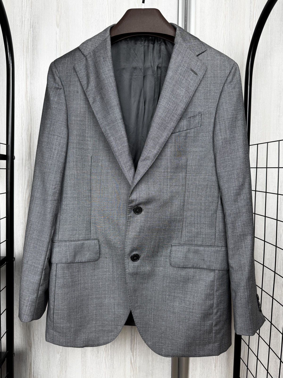Boggi Boggi Milano Grey 110s Wool 2 pieces made in italy suit Size 40R - 3 Thumbnail