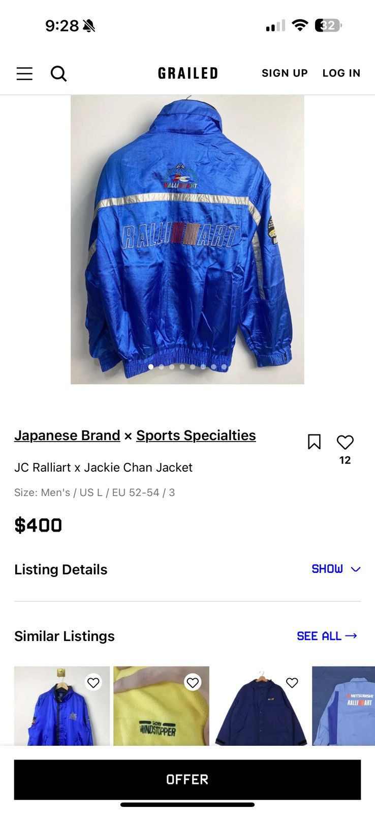 Vintage RARE JC RALLIART x JACKIE CHAN JACKET Size US M / EU 48-50 / 2 - 13 Thumbnail