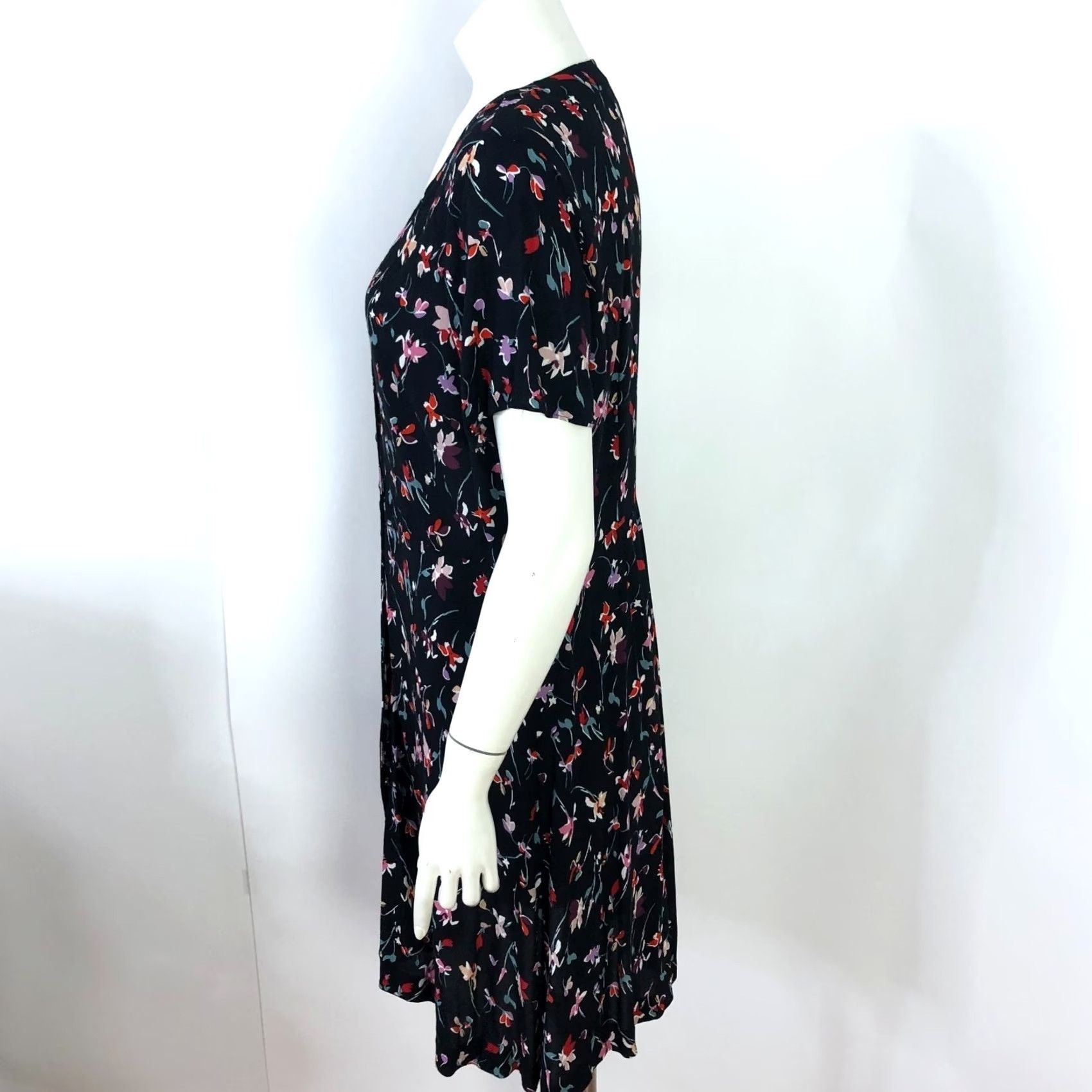 Madewell Madewell 10 A-Line Button Front Mini Dress Women's AL275 Black Size L / US 10 / IT 46 - 3 Thumbnail
