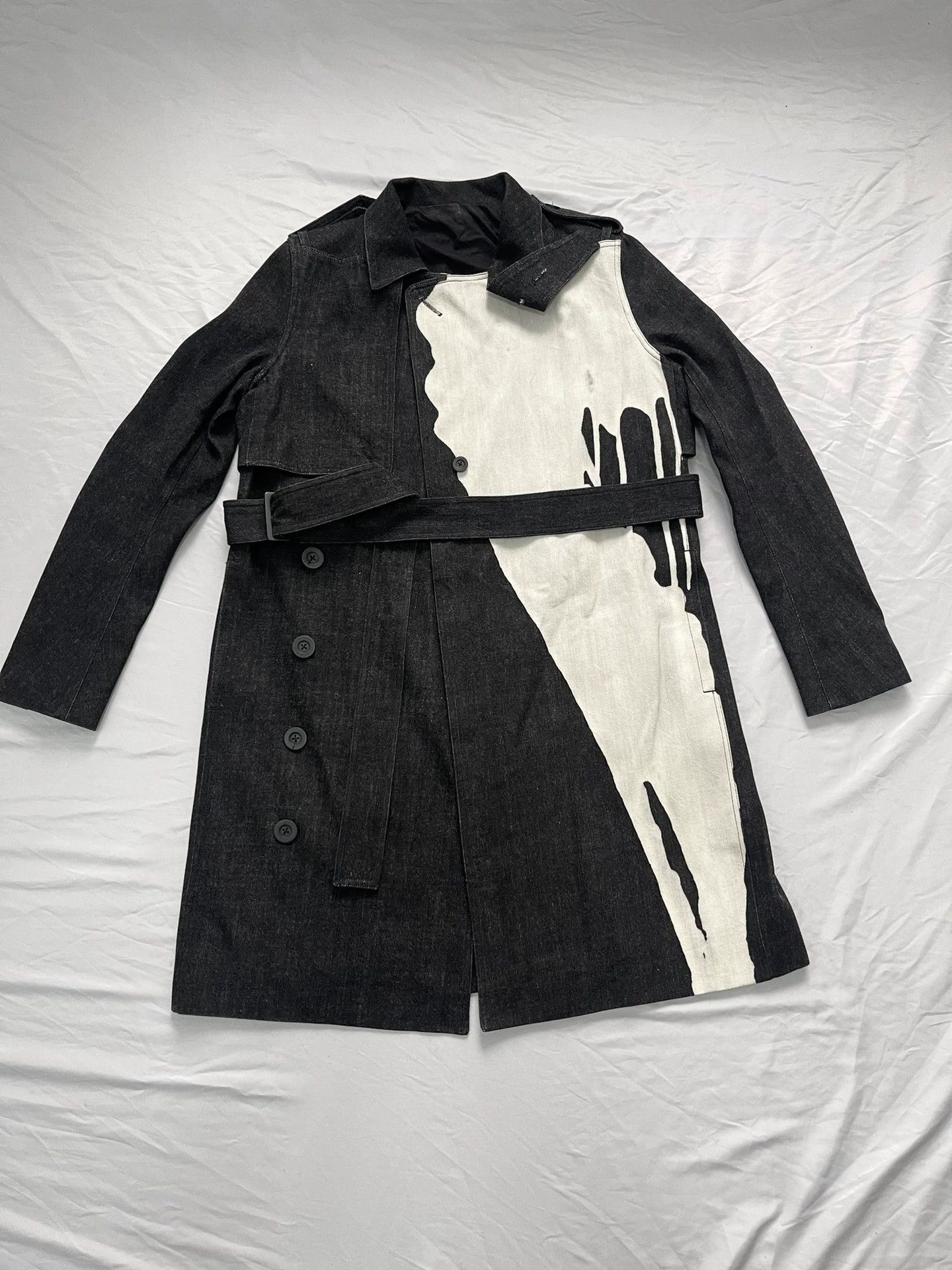 Rick Owens Fw16 splash-ink coat