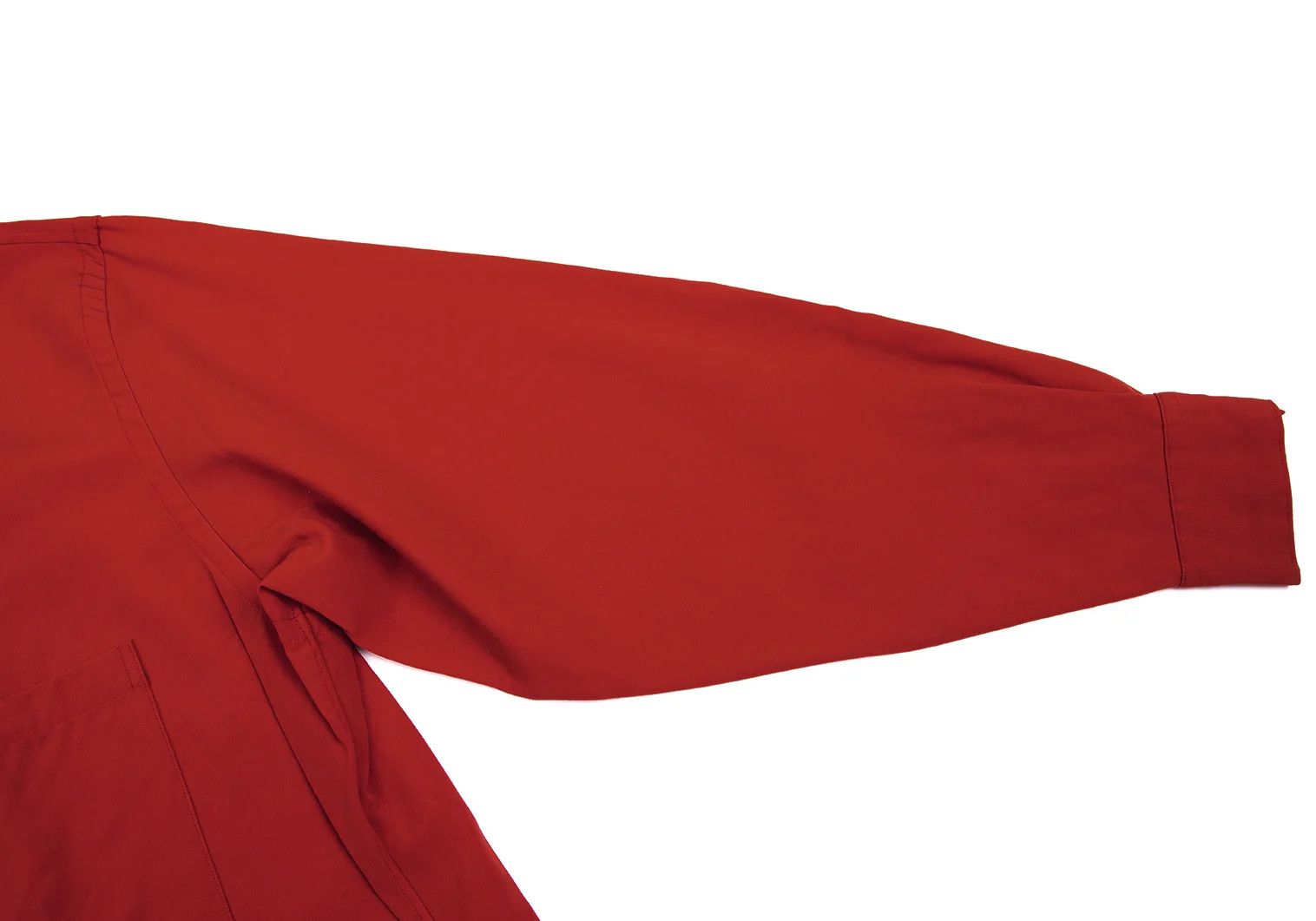 Yohji Yamamoto Yohji Yamamoto Wool Open Collar Shirt Red M Size US M / EU 48-50 / 2 - 7 Thumbnail