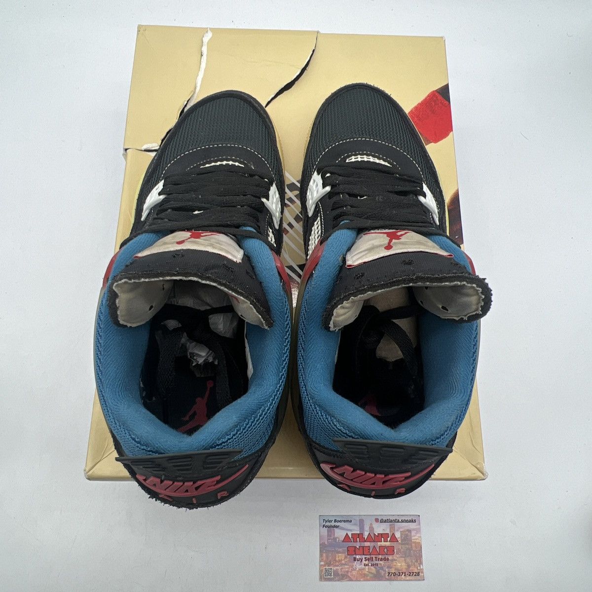 Jordan Brand Union la x air Jordan 4 off noir Size US 9.5 / EU 42-43 - 7 Thumbnail