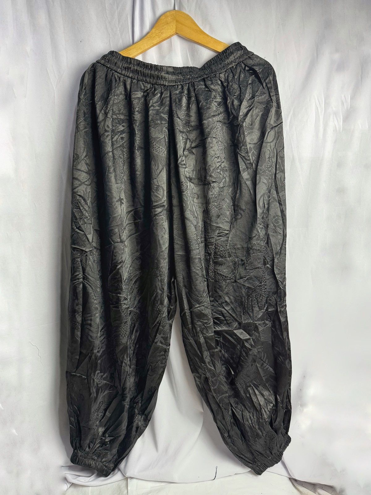 Karakuri Tamashii Balloon Pants Dragon Black Japanese Yohji Yamamoto Styled Size US 32 / EU 48 - 2 Thumbnail