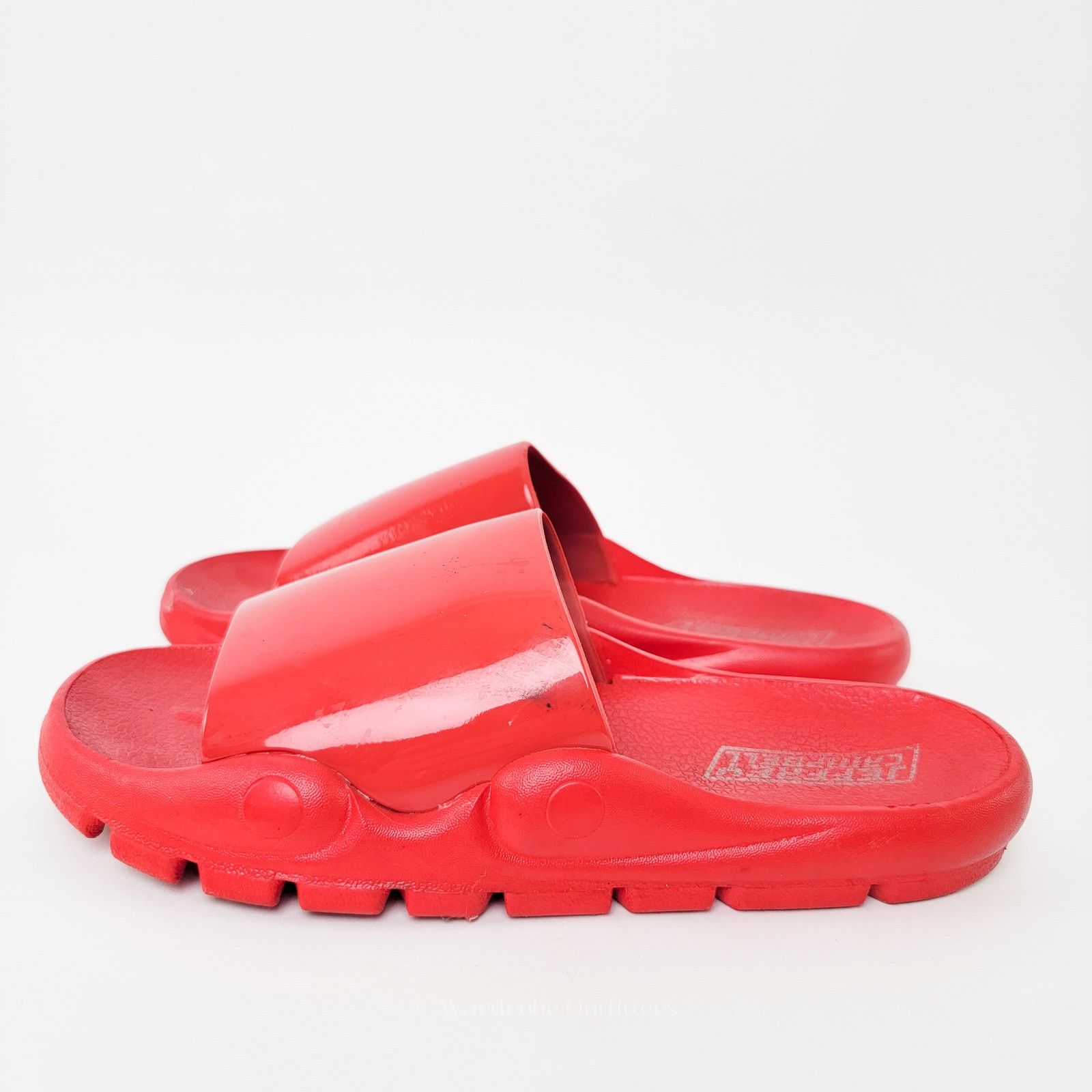 Designer Jeffrey Campbell Red Slip On Slide Sandals - 9 Size US 9 / IT 39 - 5 Thumbnail