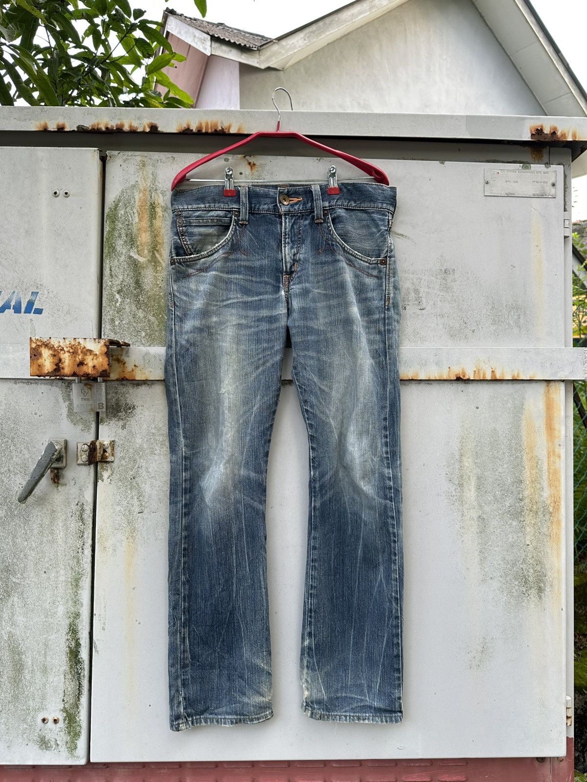 Edwin 👹Vintage Edwin Blue Trip 505 Washed Straight Cut Jeans Size US 30 / EU 46 - 4 Thumbnail
