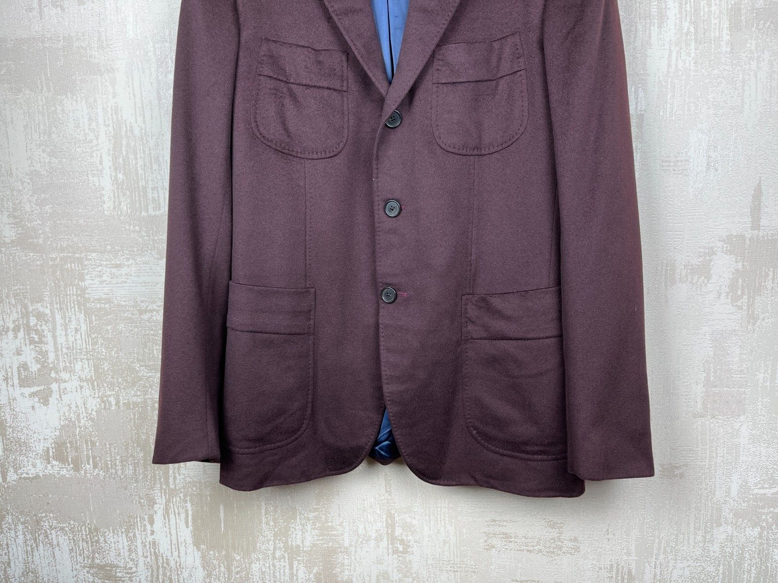 Gianfranco Ferre Gianfranco FERRE 100% Cashmere Blazer Sport Coat Burgundy Size 42R - 4 Thumbnail