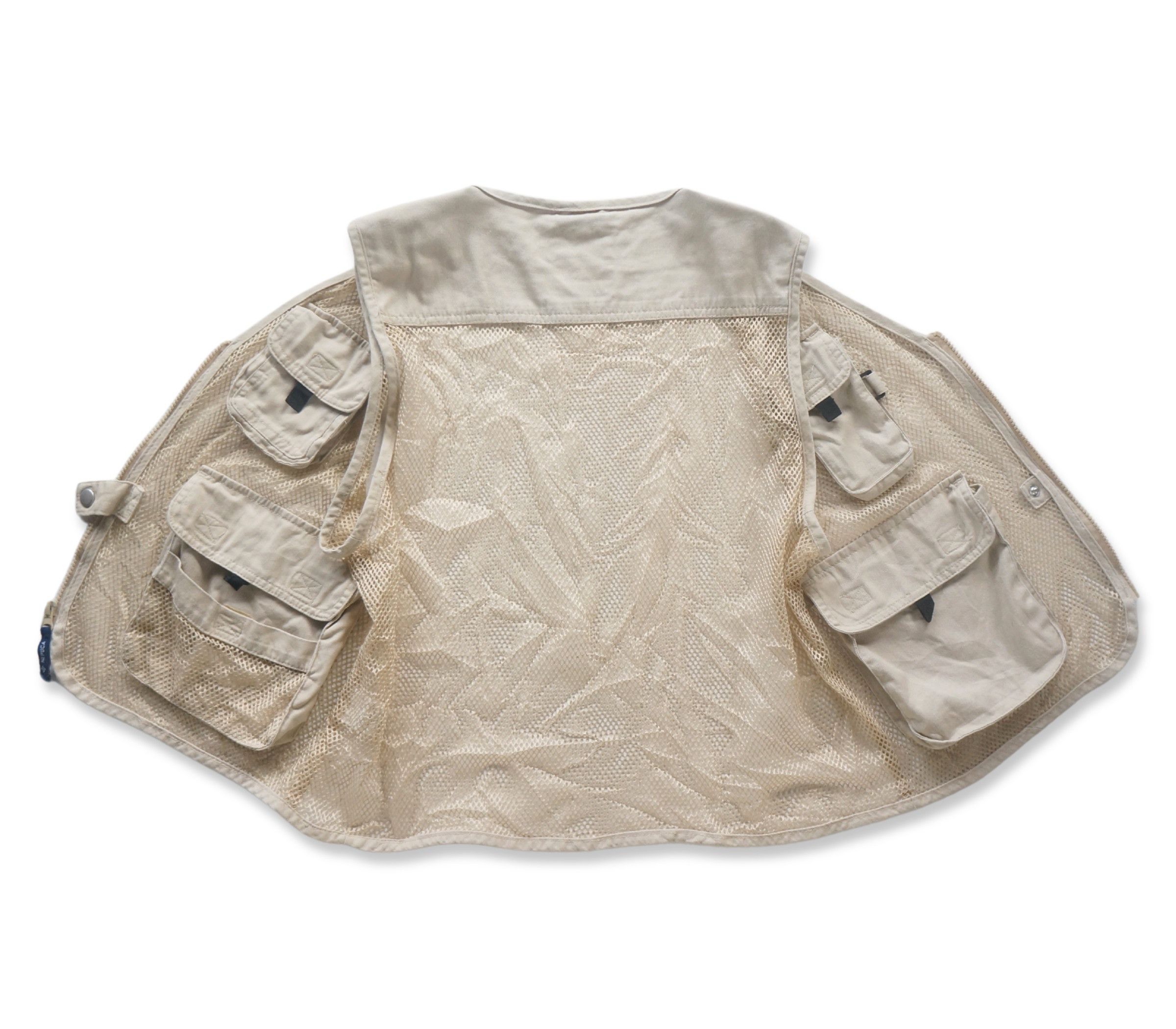 Japanese Brand Nepuca Multi-Pockets Beige Mesh Vest Size US M / EU 48-50 / 2 - 5 Thumbnail