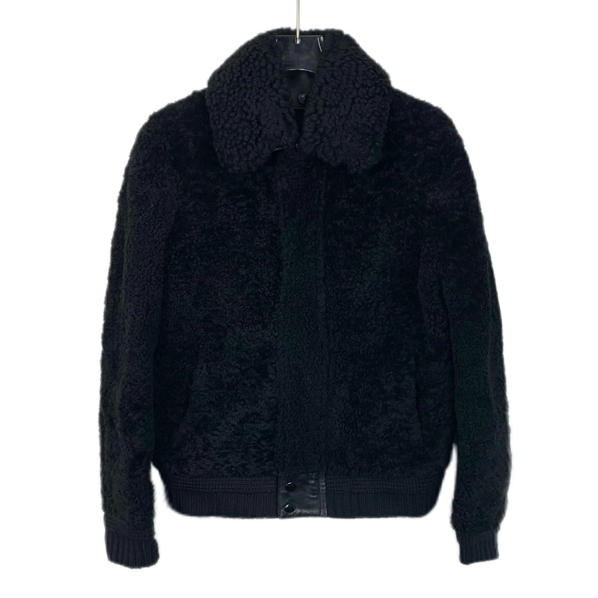 Saint Laurent Paris Saint Laurent Paris Black Shearling Wool Jacket F34 Size M / US 6-8 / IT 42-44 - 1 Thumbnail