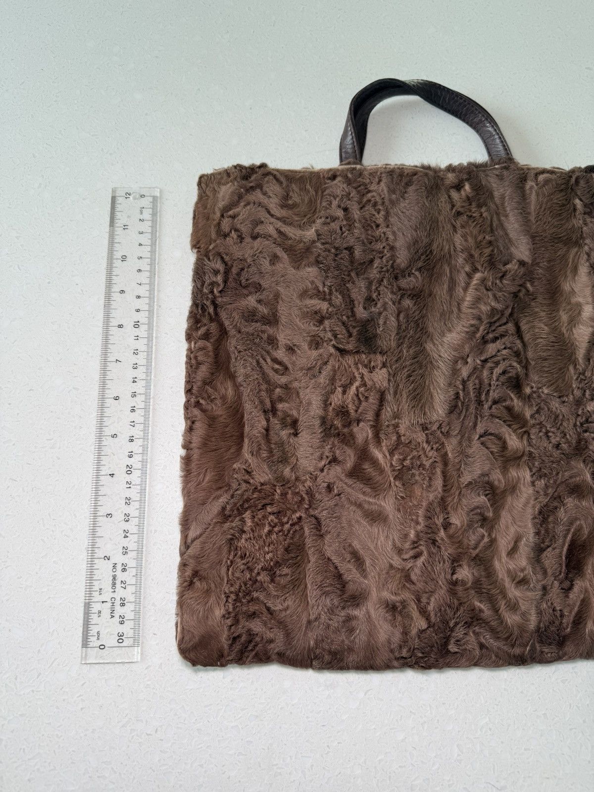 Loewe Loewe Karakul (Persian) Lambswool Tote with Lambskin Handles Size ONE SIZE - 15 Thumbnail