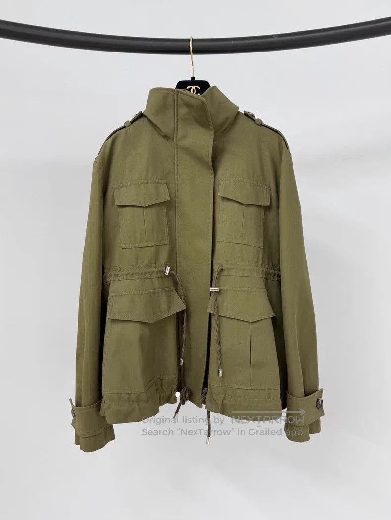 Loewe Loewe Military Green Multi-pocket Windbreaker Jacket, Loos Size XXS / US 00 / IT 34 - 2 Thumbnail