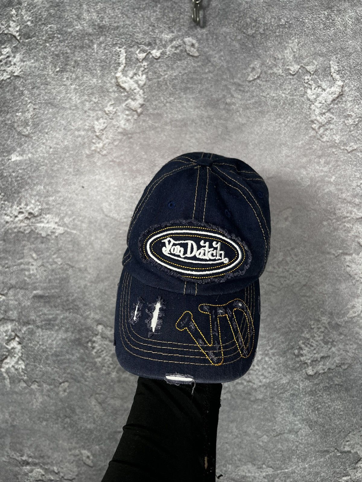 Von Dutch Vintage Von Dutch Distressed Denim Cup Size ONE SIZE - 3 Thumbnail