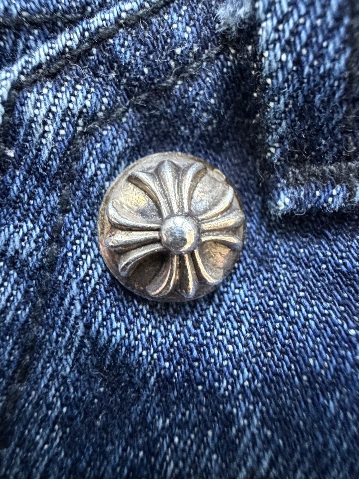Chrome Hearts Chrome Hearts Turbo Diesel Cheetah Cross Patch Blue Jeans Size US 32 / EU 48 - 14 Thumbnail
