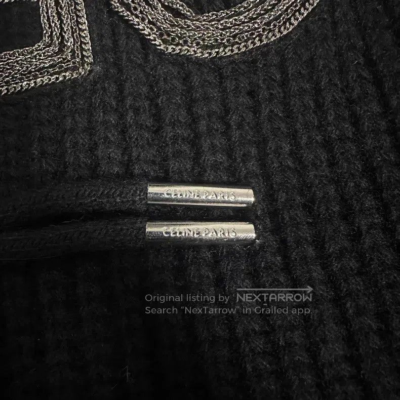 Celine CELINE Letter Chain Hooded Sweatshirt Size US XL / EU 56 / 4 - 2 Thumbnail