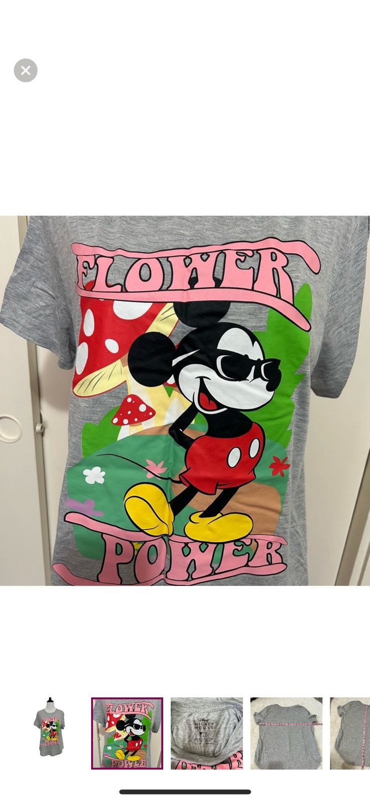 Disney Disney XL Mickey Mouse flower power T shirt Size XL / US 12-14 / IT 48-50 - 5 Thumbnail