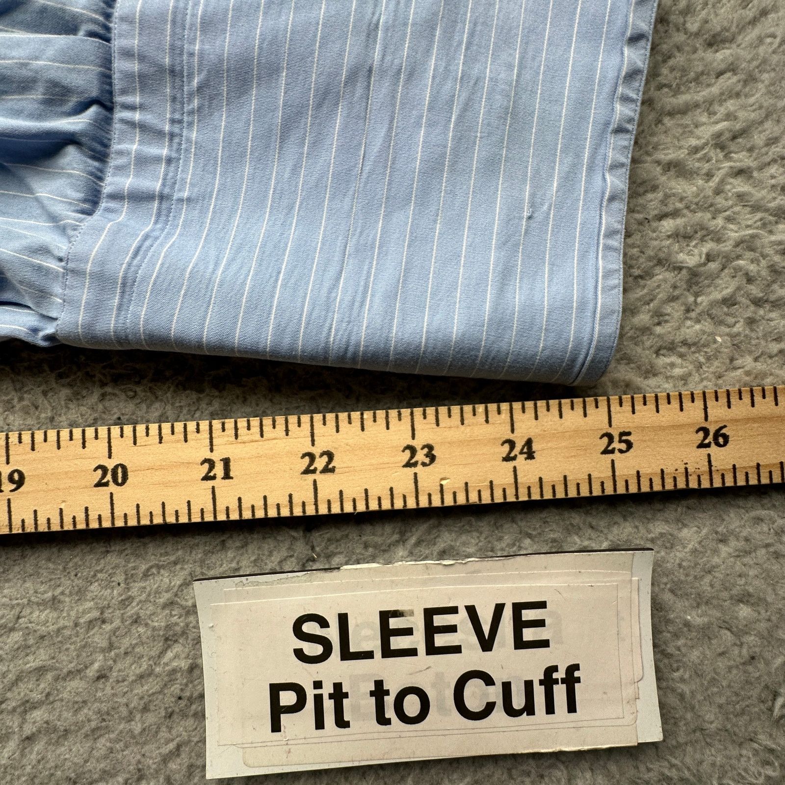Brioni Brioni Pinstripe Blue Dress Shirt Mens 2XL Double Cuffs Size US XXL / EU 58 / 5 - 6 Thumbnail