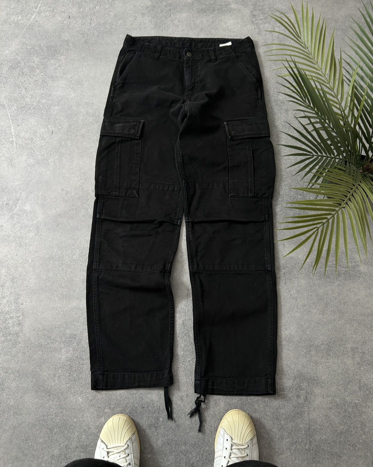 Carhartt Vintage Carhartt black cargo pants mens rare 31/32 Size US 32 / EU 48 - 2 Thumbnail