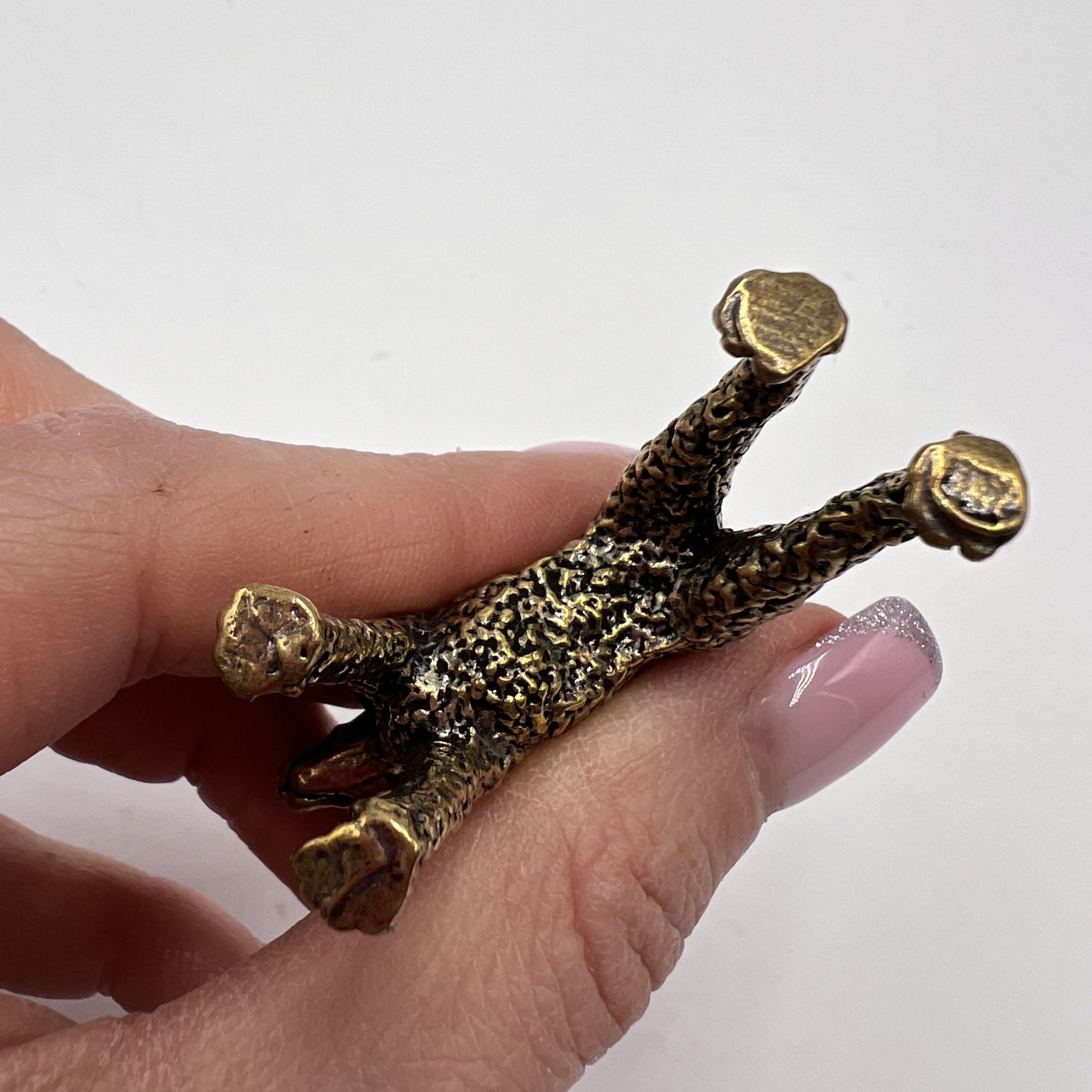 Vintage Vintage 1960s Mini Figure Statue Poodle Dog Brass 42gr Size ONE SIZE - 5 Thumbnail