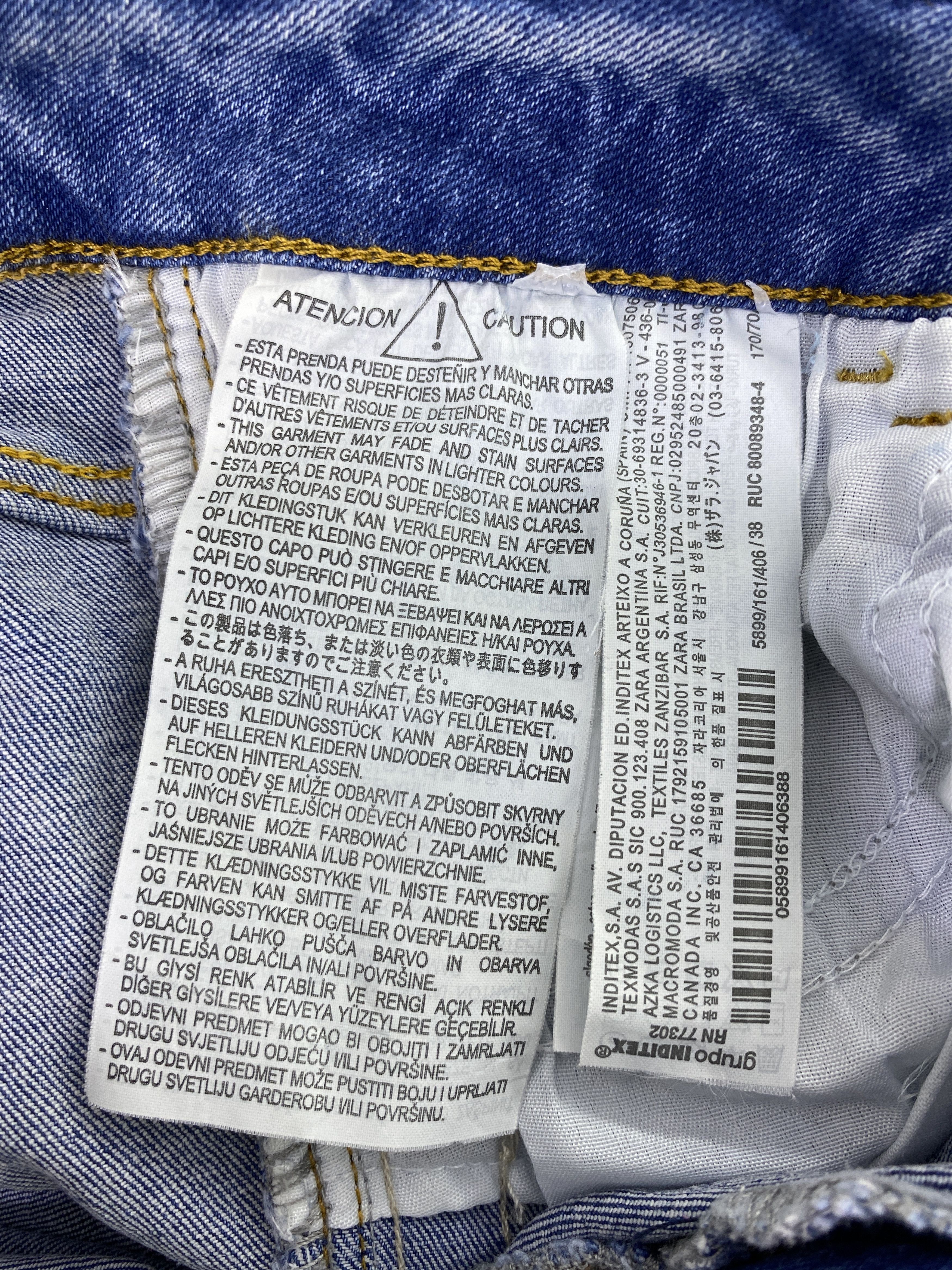 Zara Zara Side Stripe Skinny Blue Wash Jeans-J1136 Size 26" / US 2 / IT 38 - 11 Thumbnail