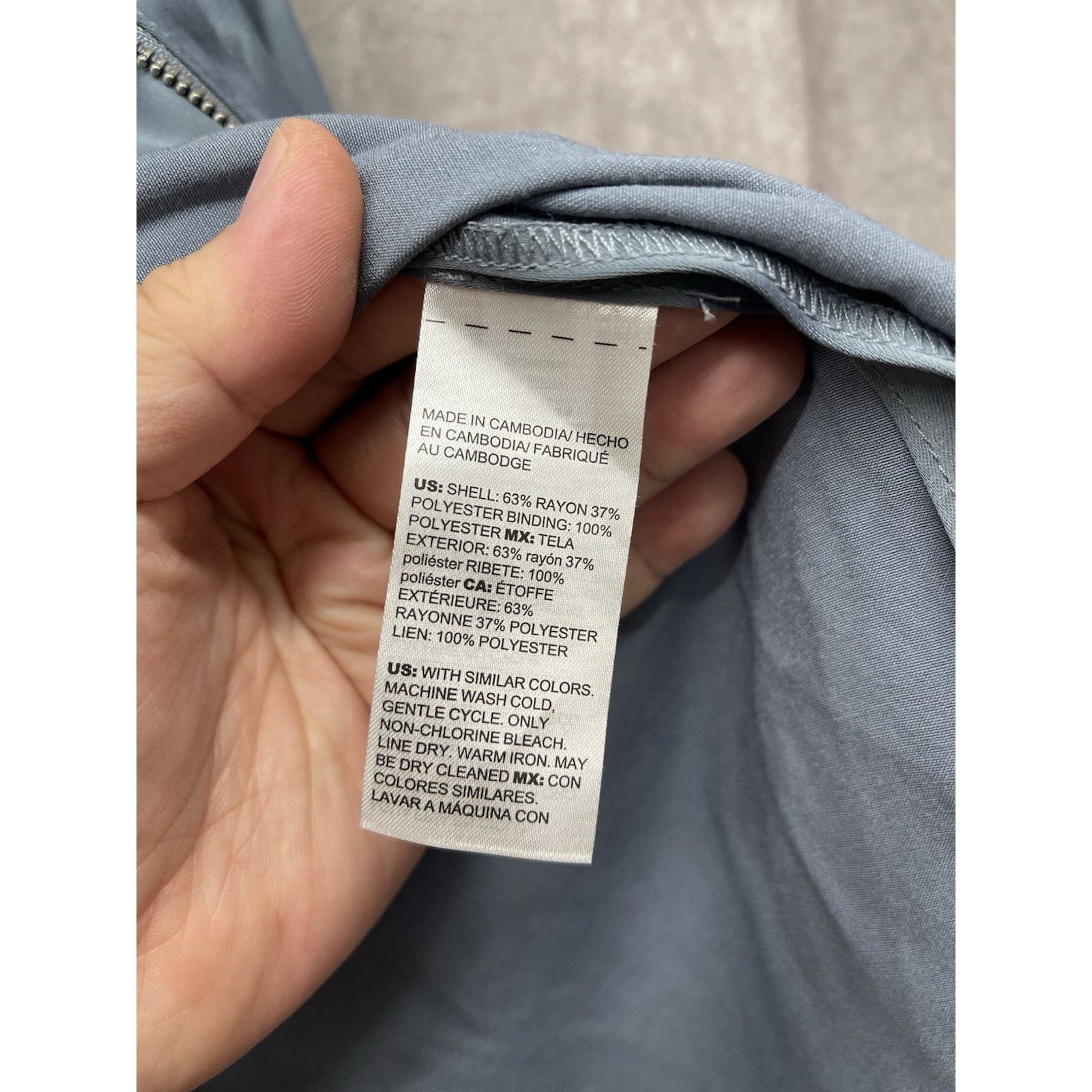 Chicos Chico's Blue Satin Utility Jacket Size 2 (12/14) Women's Ful Size XS / US 0-2 / IT 36-38 - 6 Thumbnail