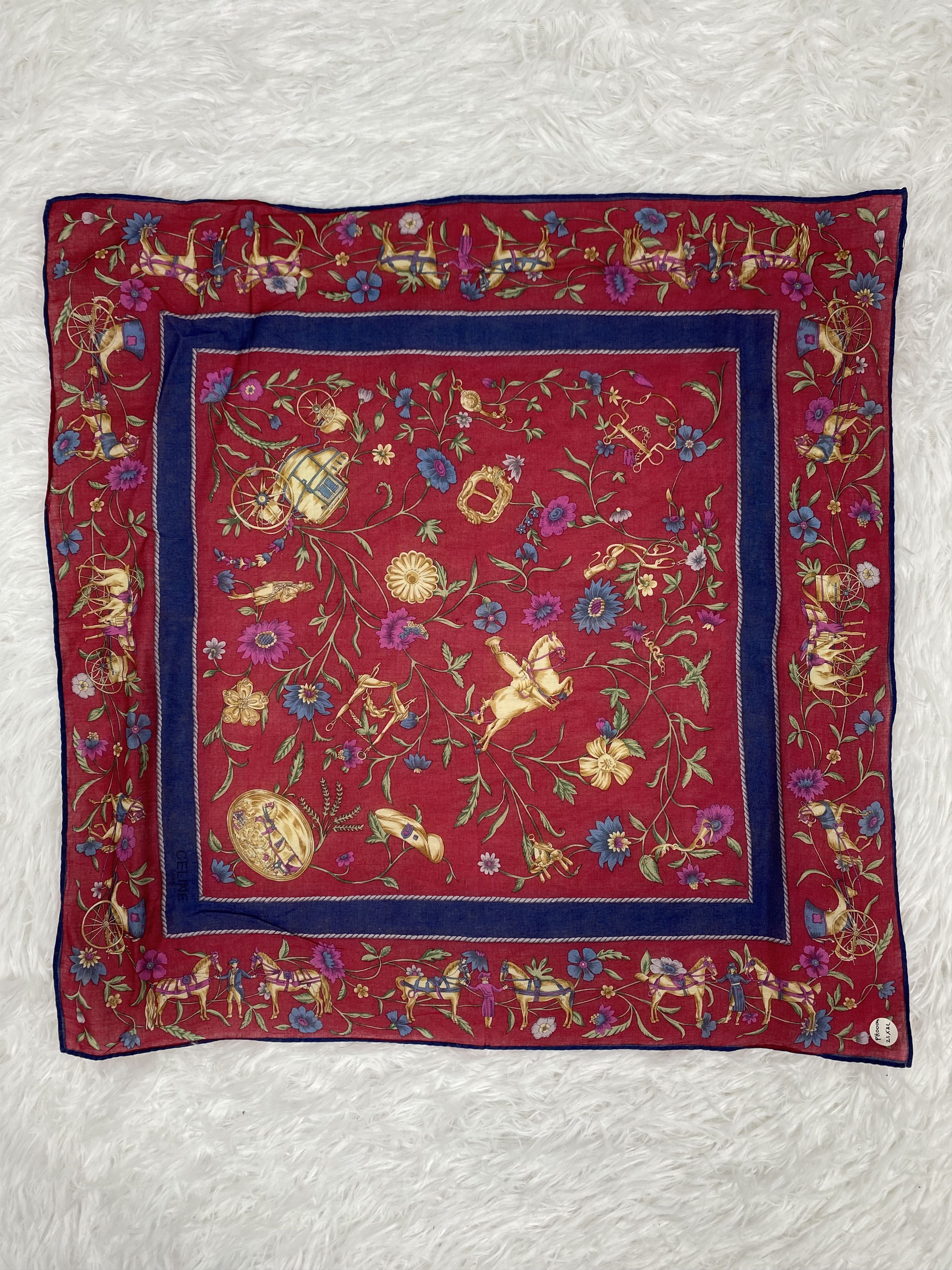 Celine × Vintage Vintage Celine Handkerchief PH0004 Size ONE SIZE - 3 Thumbnail