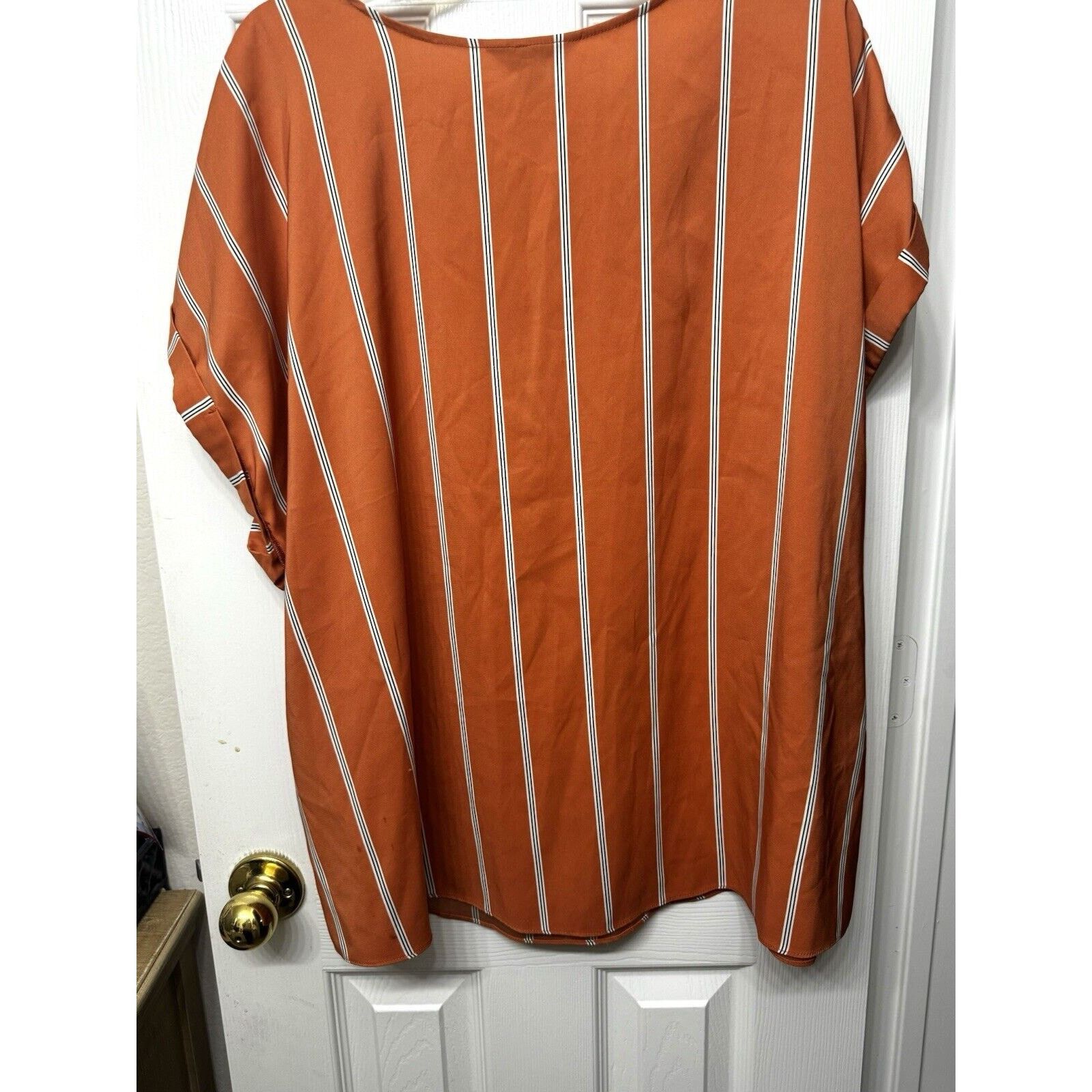 Other Valette Women’s Creamcicle Orange Striped Blouse - 3XL Size 3XL / US 20-22 - 7 Thumbnail
