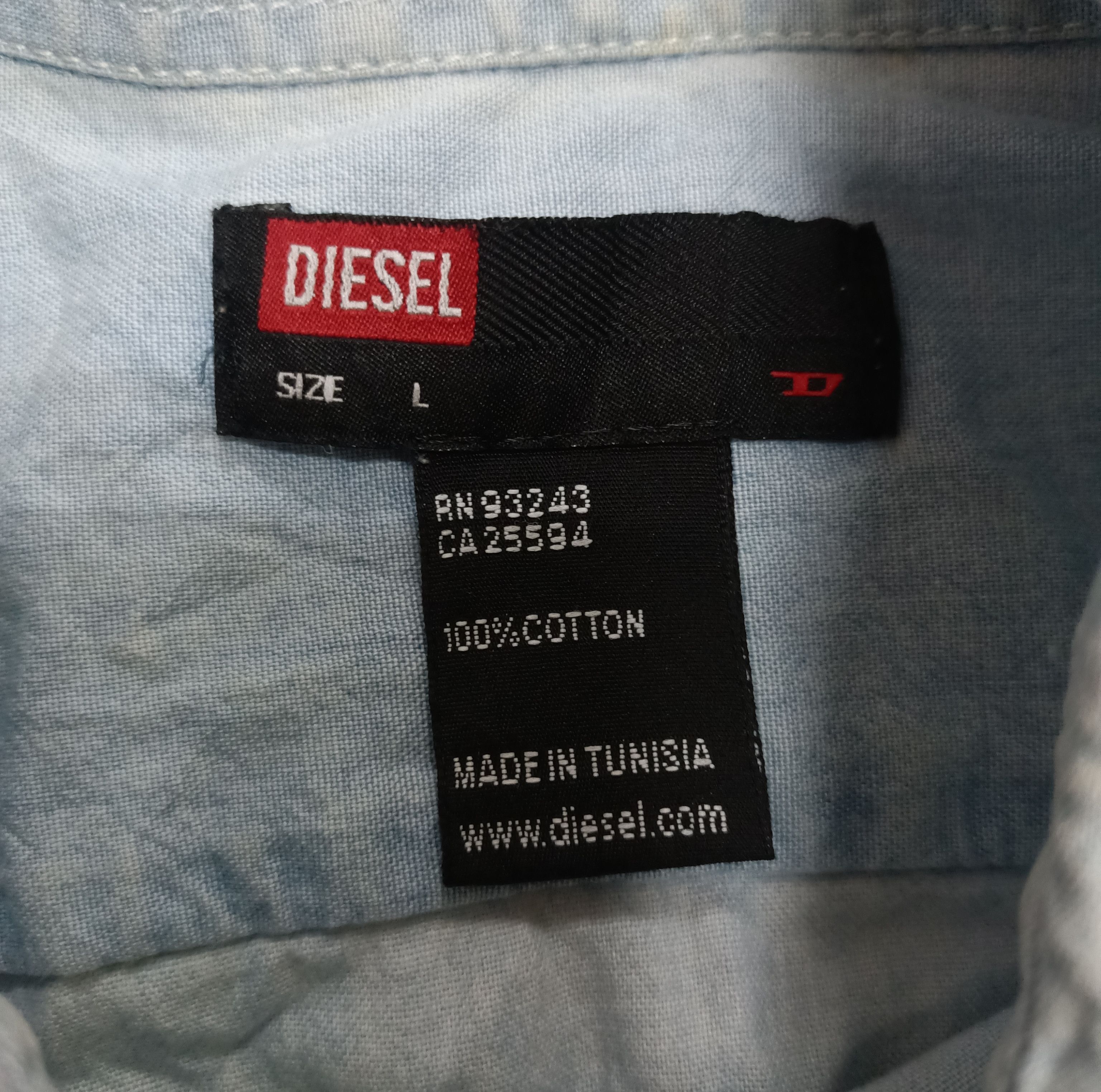 Designer × Diesel × Vintage DEISEL CHAMBRAY x BUTTON UP x VINTAGE Size US L / EU 52-54 / 3 - 12 Thumbnail