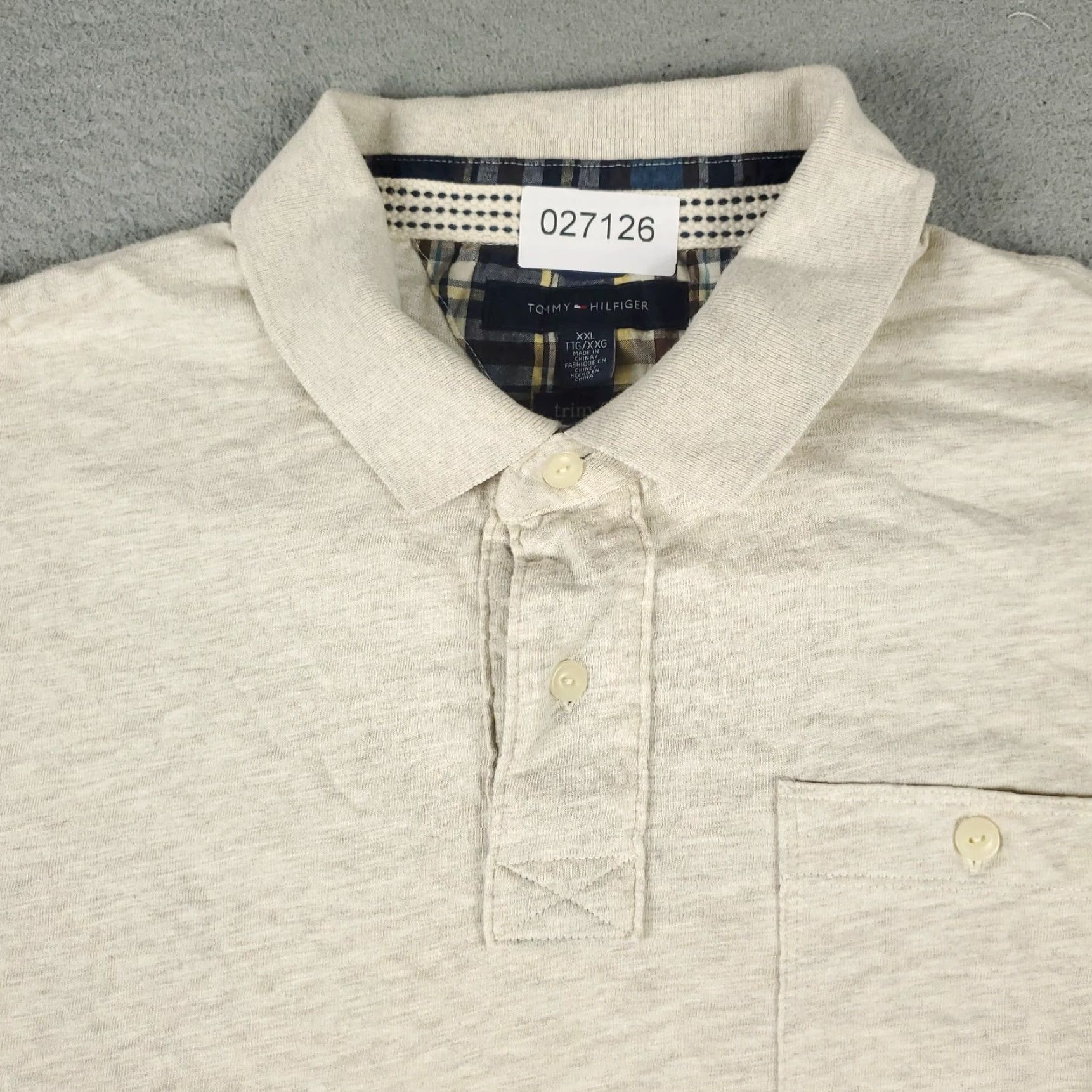 Tommy Hilfiger Tommy Hilfiger Polo Shirt 2XL Beige Long Sleeve Casual Mens Size US XXL / EU 58 / 5 - 2 Thumbnail