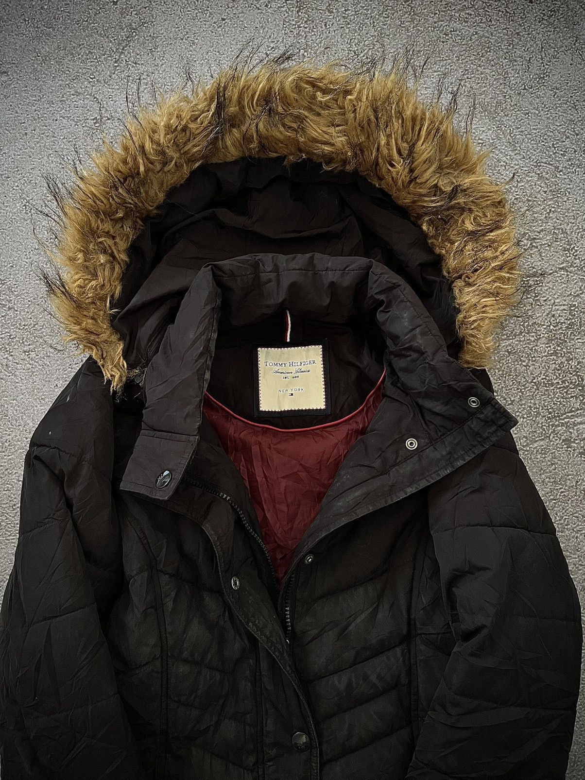 Tommy Hilfiger Vintage Tommy Hilfiger Puffer Coat Fur Jacket Size M / US 6-8 / IT 42-44 - 2 Thumbnail