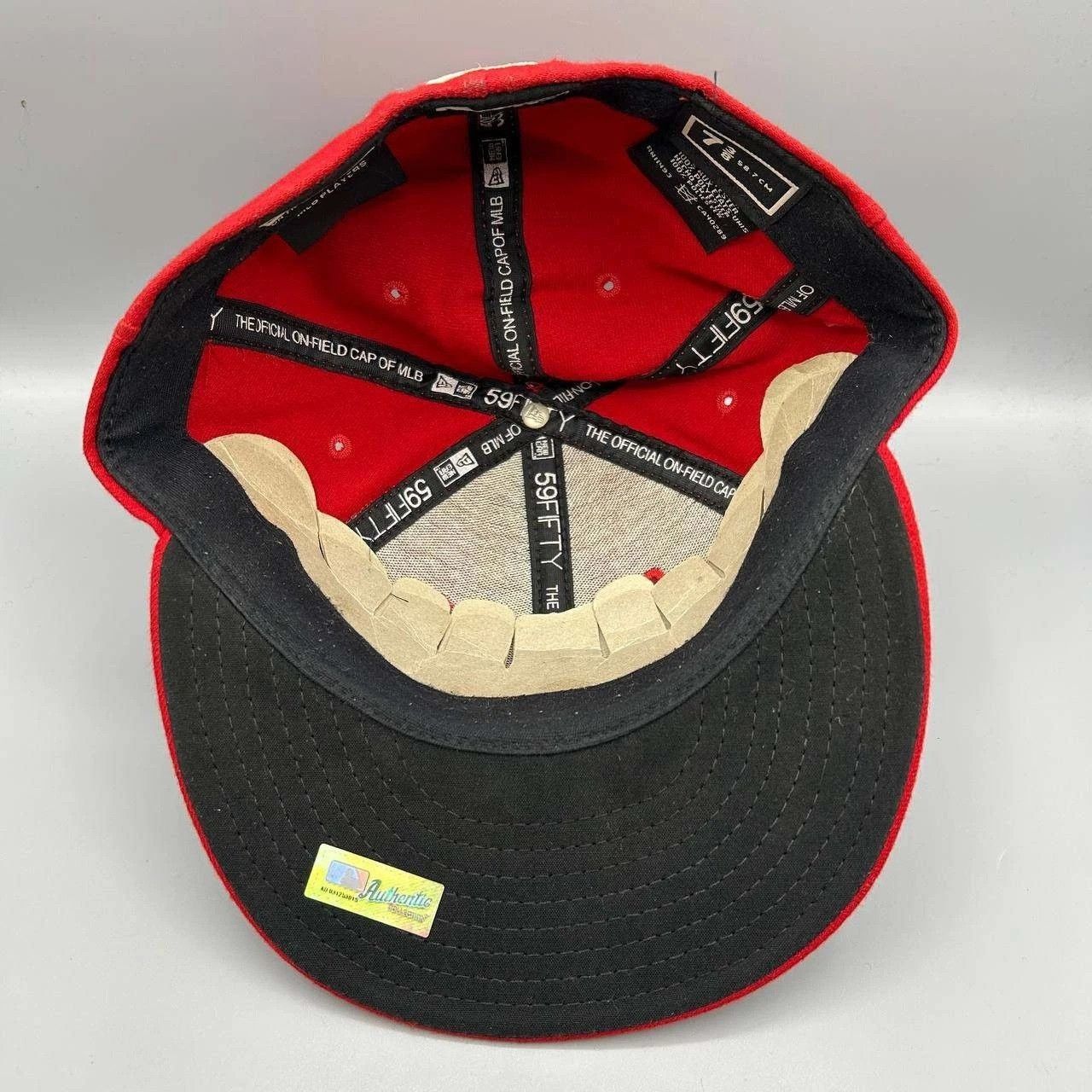 New Era St. Louis Cardinals Hat Men 7 3/8 Red Embroidered Fitted Cap Size ONE SIZE - 3 Thumbnail