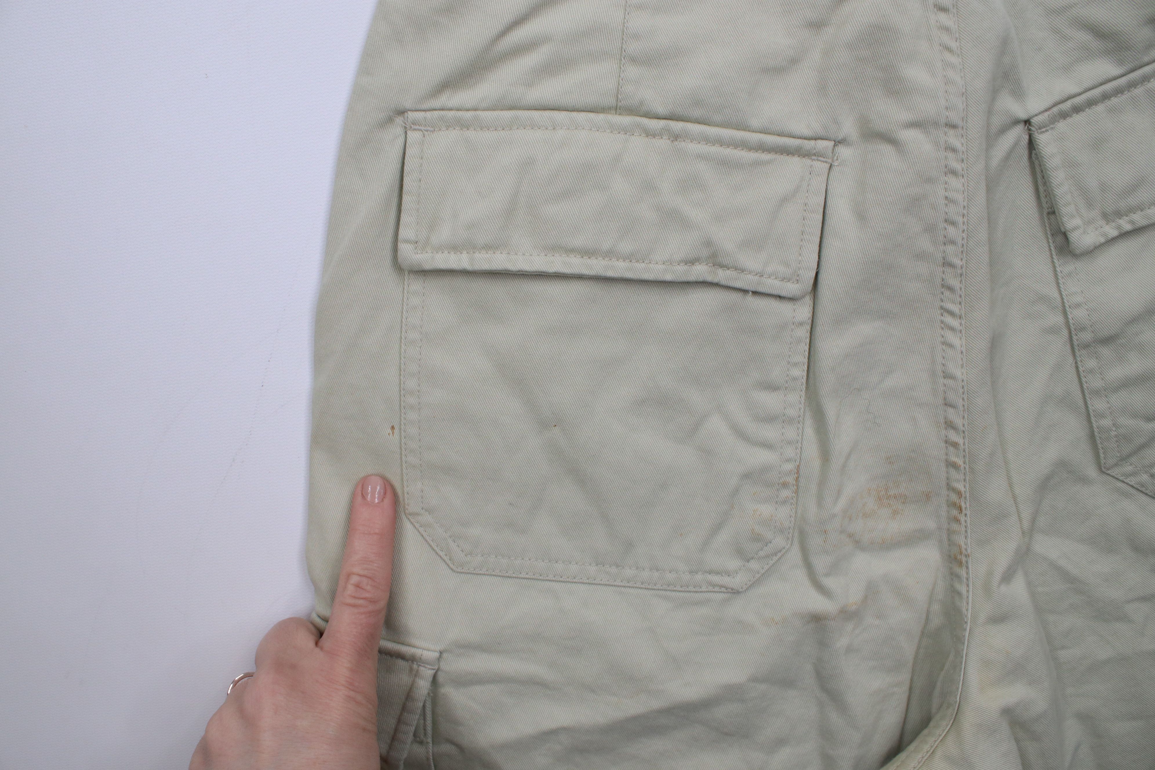 Gap × Vintage Vintage 90s Y2K Gap Baggy Wide Leg Cargo Pants Beige Cotton Size US 30 / EU 46 - 12 Thumbnail