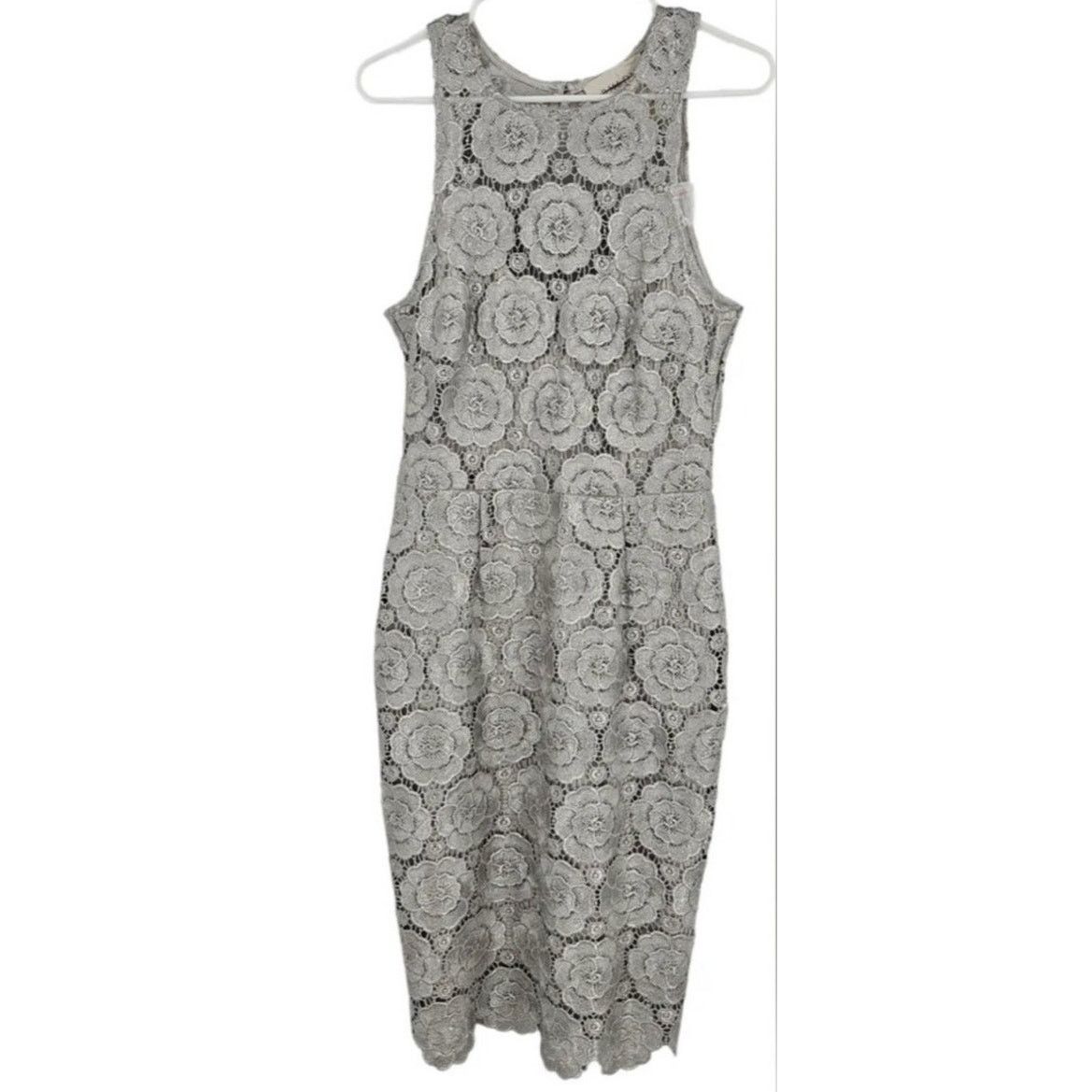 Anthropologie New Anthropologie BHLDN Emmeline Floral Lace Dress $220 Size L / US 10 / IT 46 - 3 Thumbnail