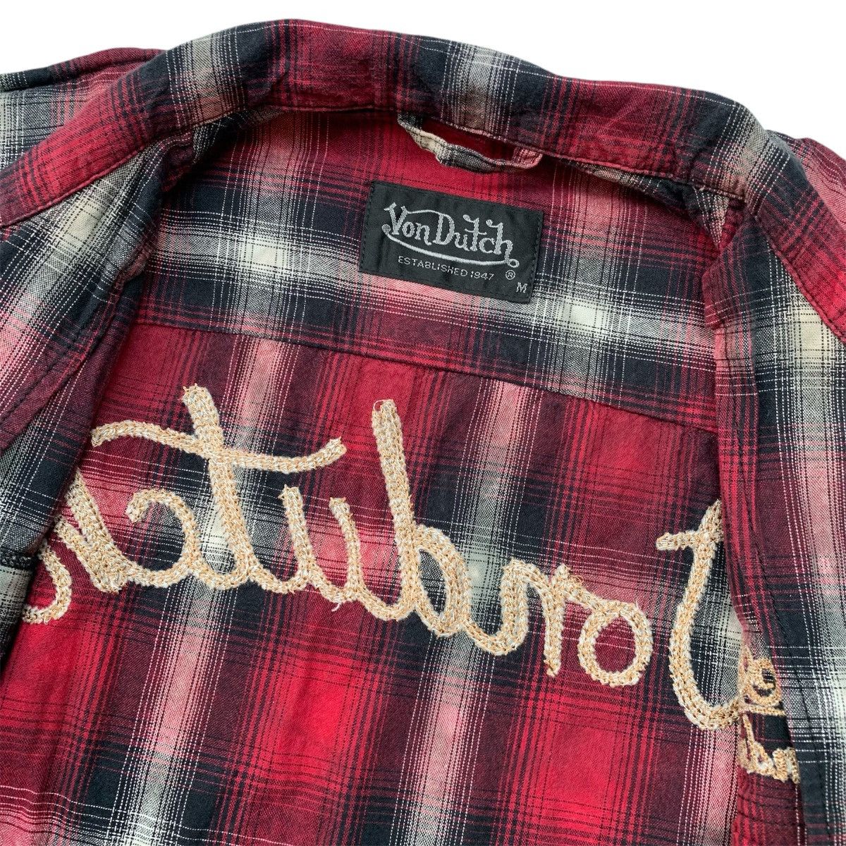 Japanese Brand × Von Dutch Von Dutch Embroidered Ziper Flanel Shirt🏁 Size US M / EU 48-50 / 2 - 10 Thumbnail