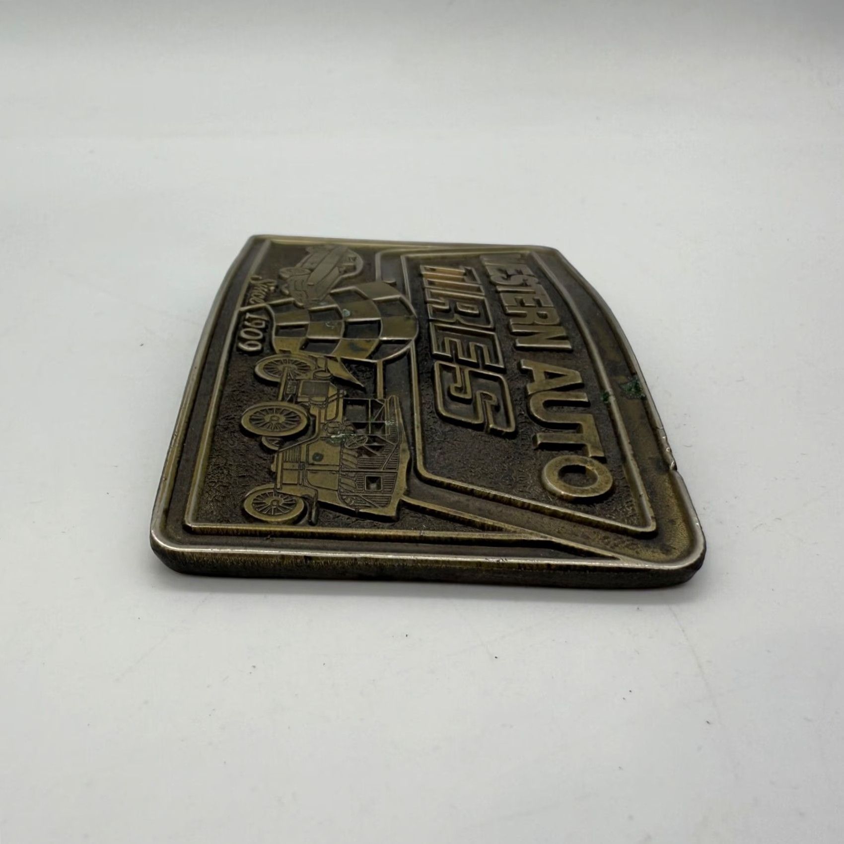 Vintage Lewis Buckles Mens Belt Buckle Brass Western Auto Tires Since 1909 Vintage? Size ONE SIZE - 7 Thumbnail