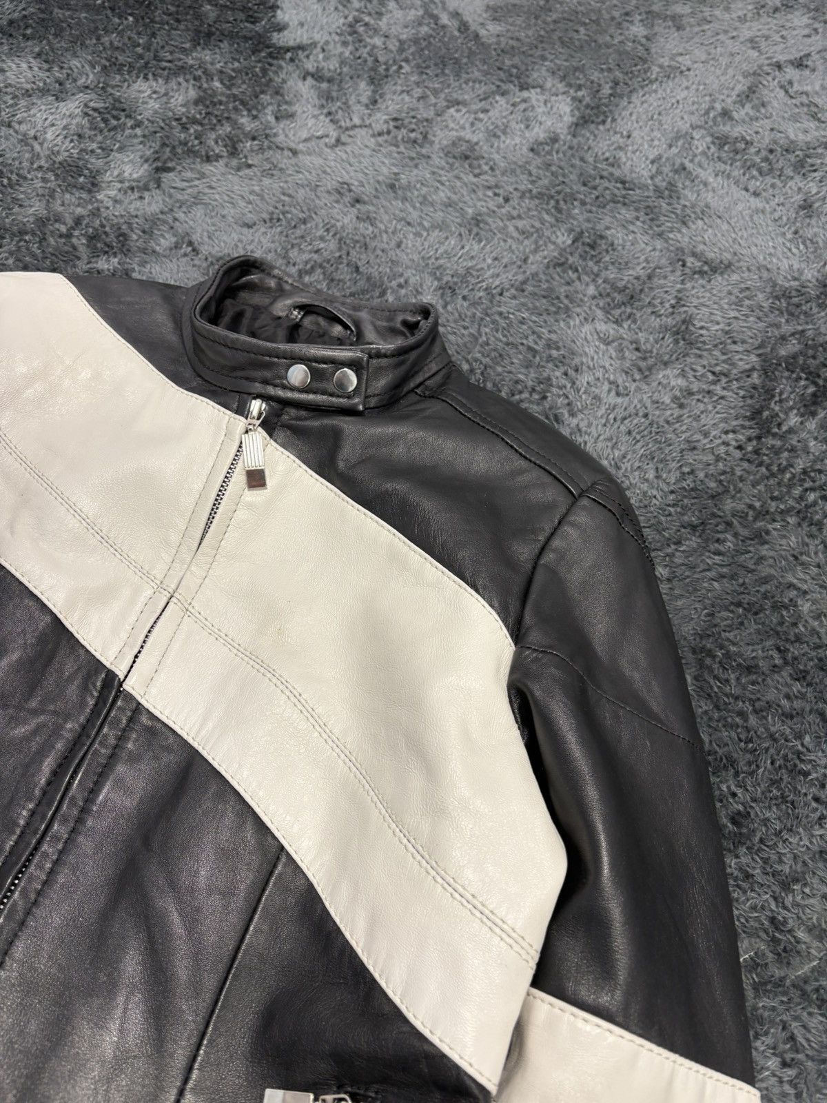 Japanese Brand Vintage Dakota Real Leather Racing Jacket Size M / US 6-8 / IT 42-44 - 4 Thumbnail