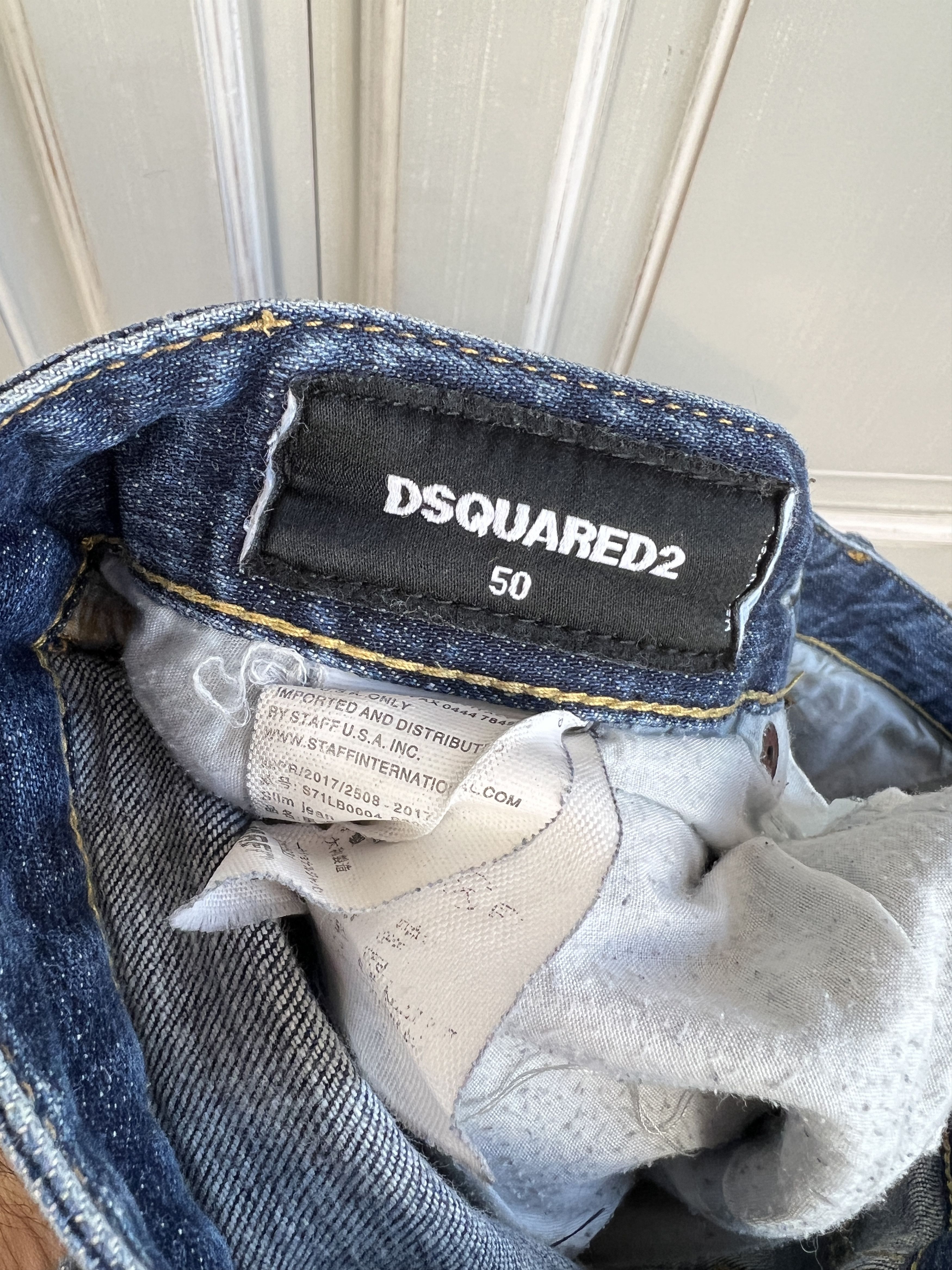 Dsquared2 DSQUARED2 JEANS OVERPRINTED DENIM JEANS SIZE 50 Size US 34 / EU 50 - 10 Thumbnail