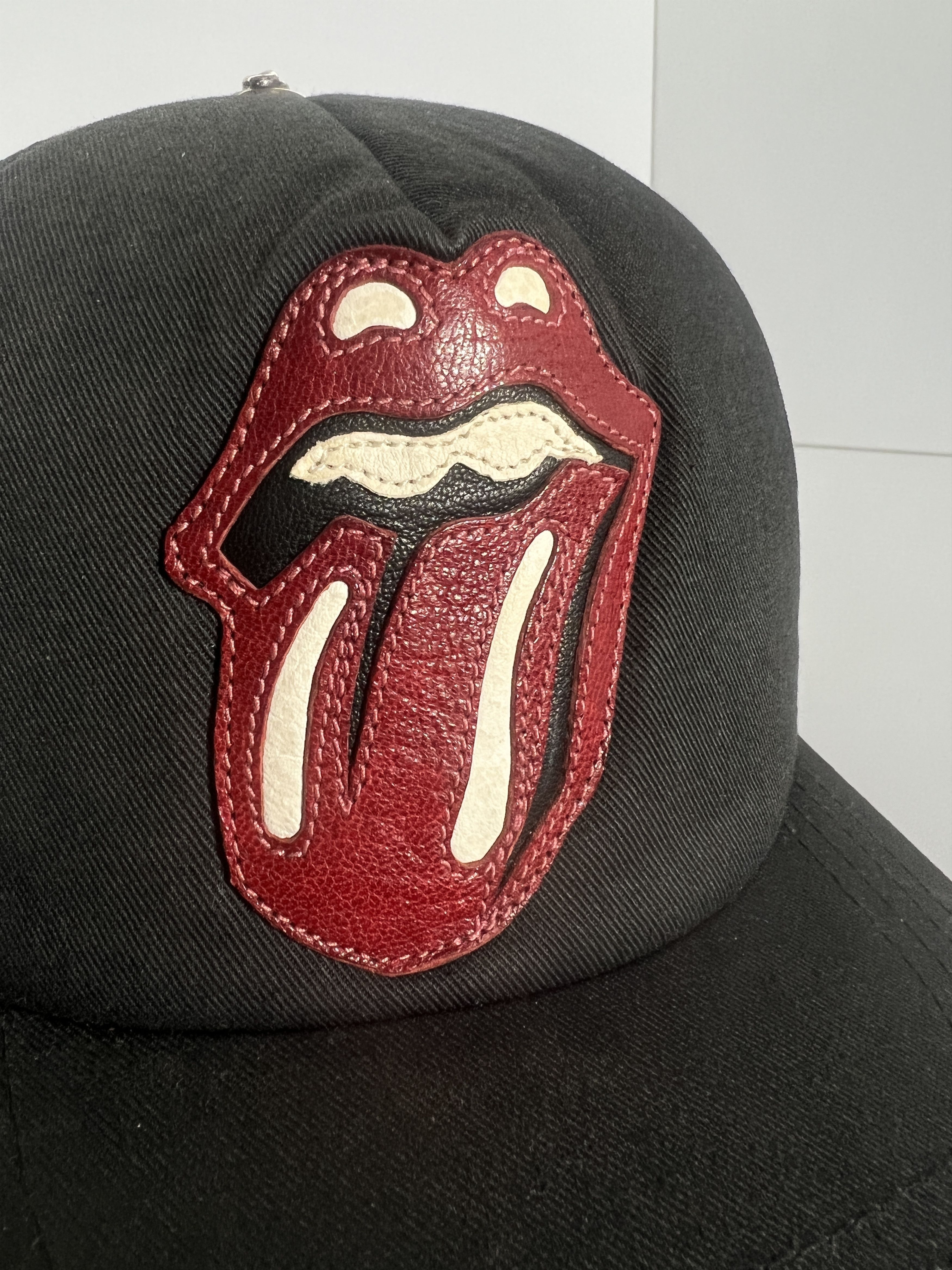 Chrome Hearts × The Rolling Stones Chrome Hearts x Rolling Stones Leather Patch Trucker Hat Size ONE SIZE - 4 Thumbnail