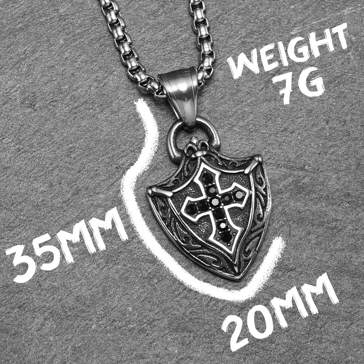 Other Cross Shield Pendant Accessories Necklace Gifts Size ONE SIZE - 6 Thumbnail