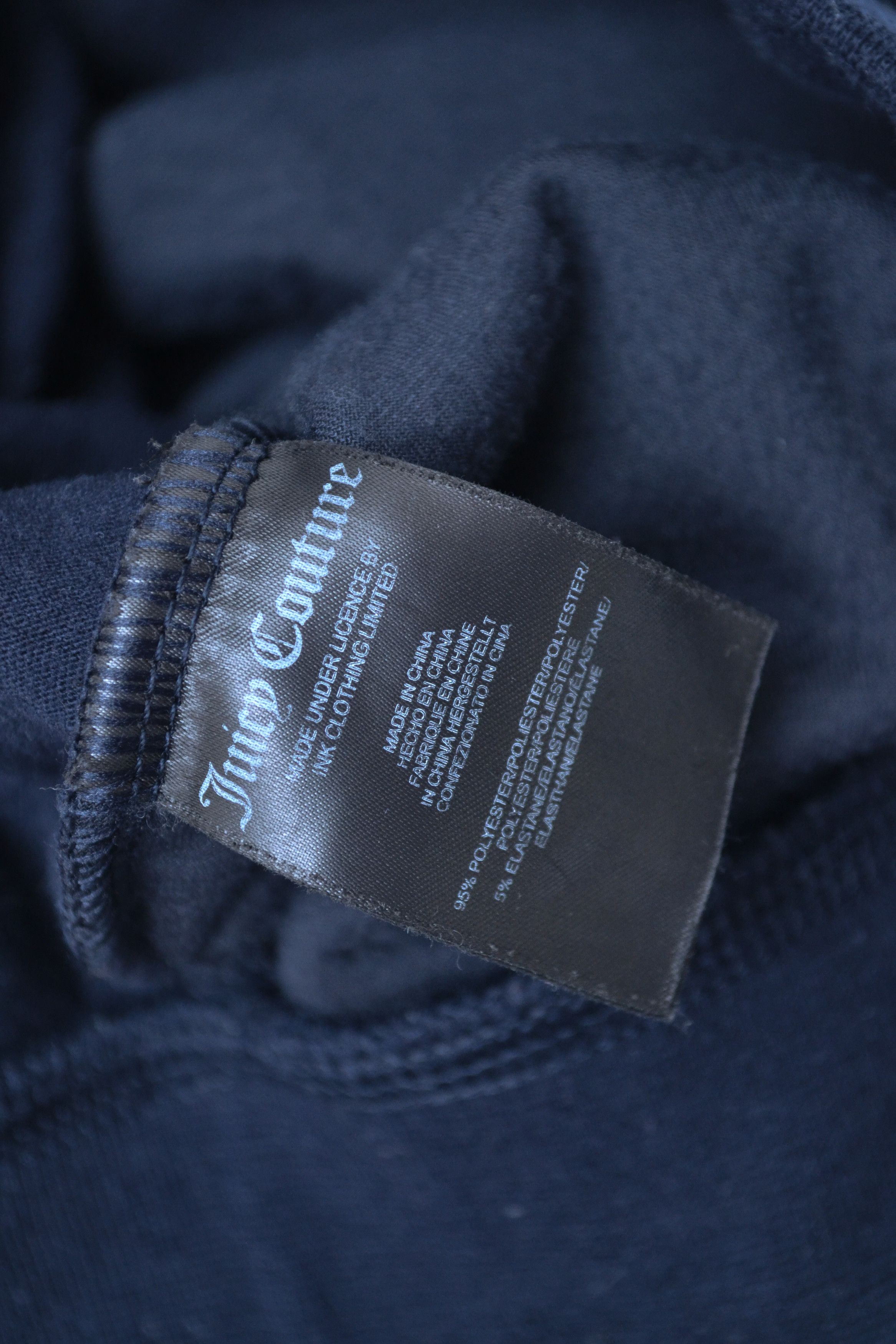 Juicy Couture Juicy Couture Velour Blue Navy Rhinestones Track Pants Size 26" / US 2 / IT 38 - 6 Thumbnail